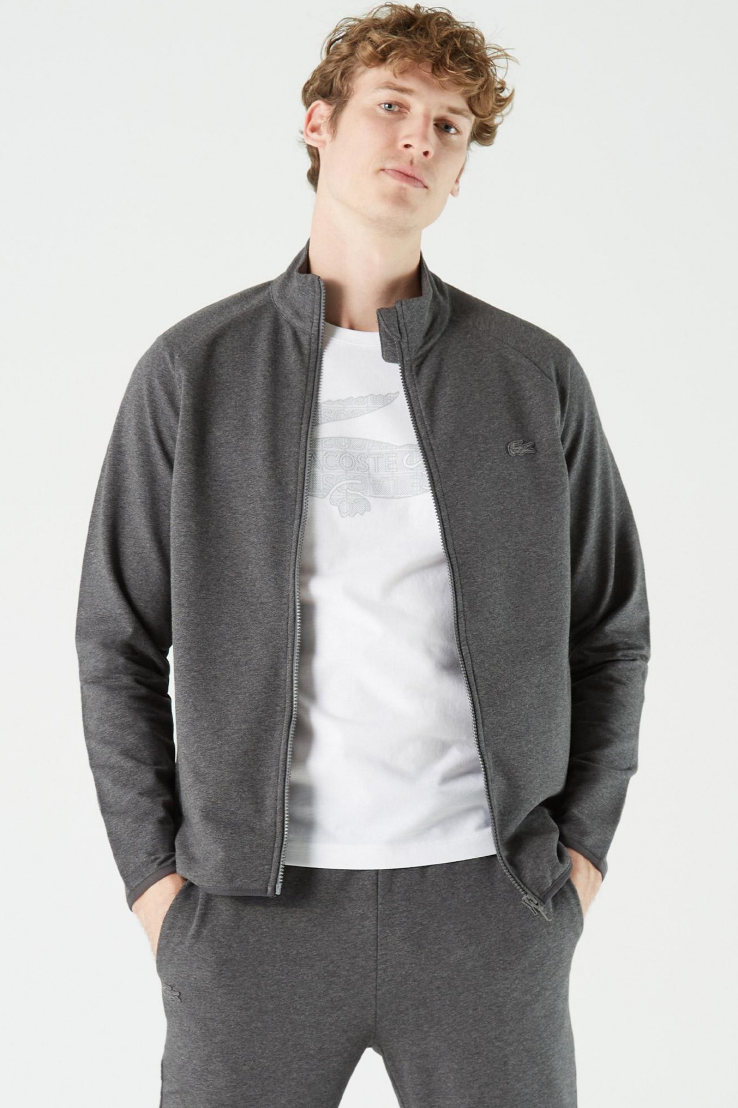 Мужская серая толстовка Серый XS Lacoste SH026060A Мужская серая толстовка Серый XS Lacoste SH026060A