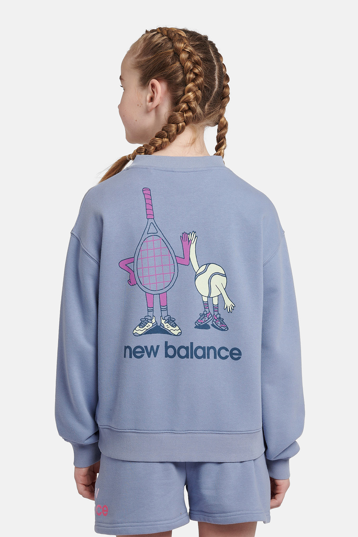 Детский синий свитшот Athletics Tennis Cartoon Синий 8-9Y New Balance LAKG0114DUS Детский синий свитшот Athletics Tennis Cartoon Синий 8-9Y New Balance LAKG0114DUS