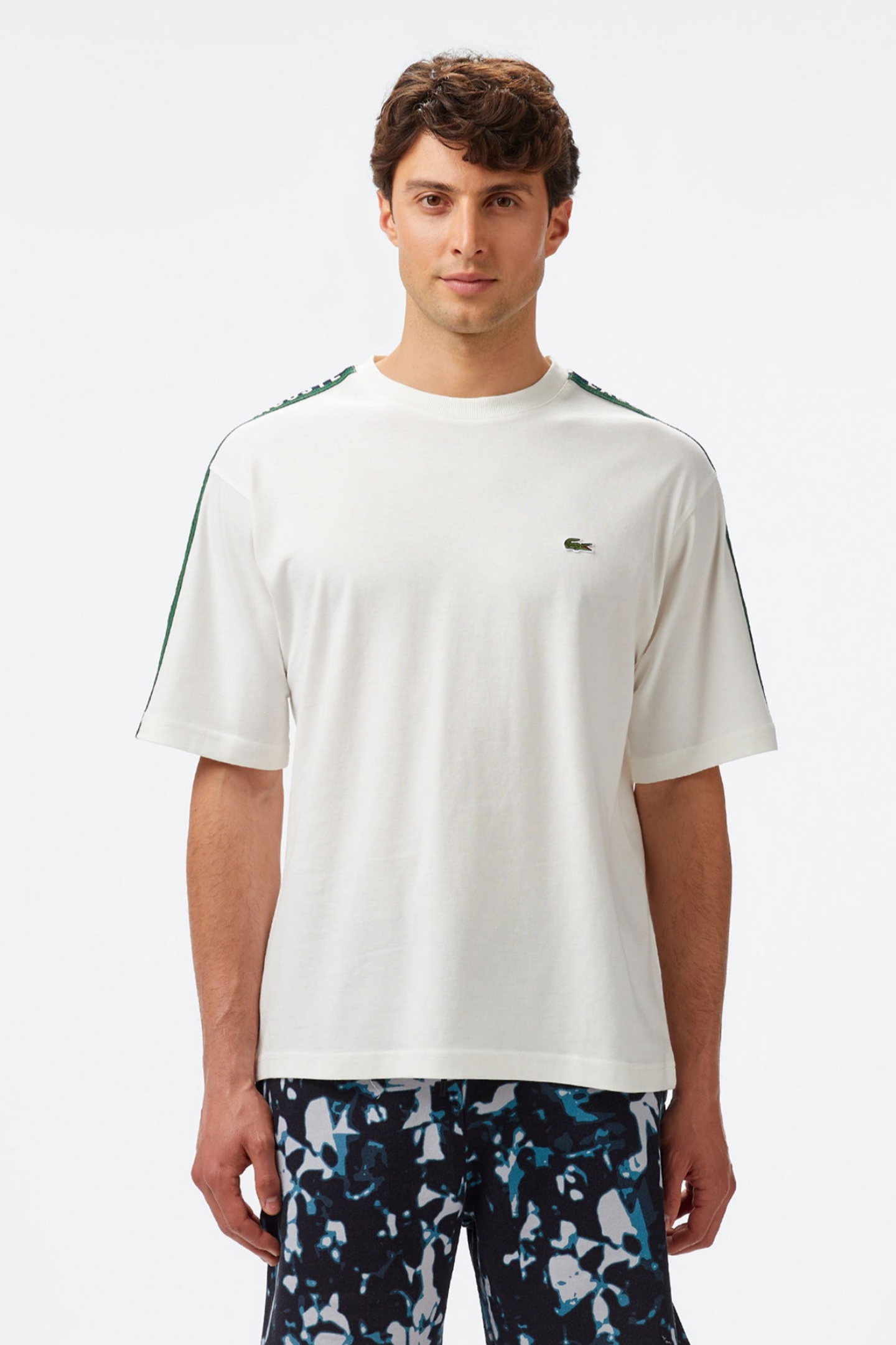 Мужская белая футболка Белый S Lacoste TH051270V Мужская белая футболка Белый S Lacoste TH051270V