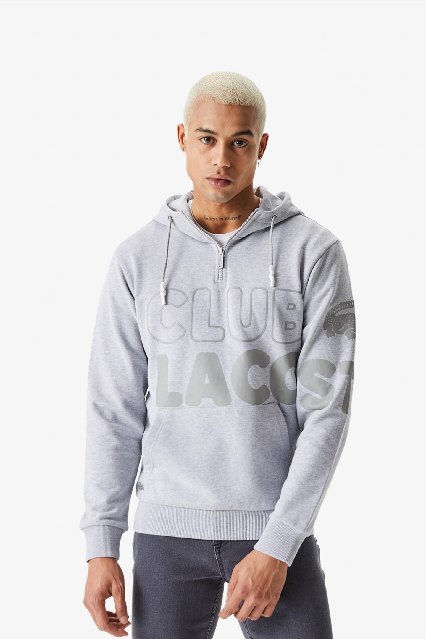 Мужская серая толстовка Серый S Lacoste SH031919G Мужская серая толстовка Серый S Lacoste SH031919G