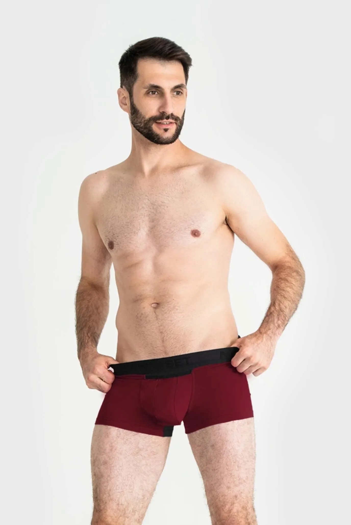 Мужские бордовые трусы Anatomic Classic Light Black Series 2