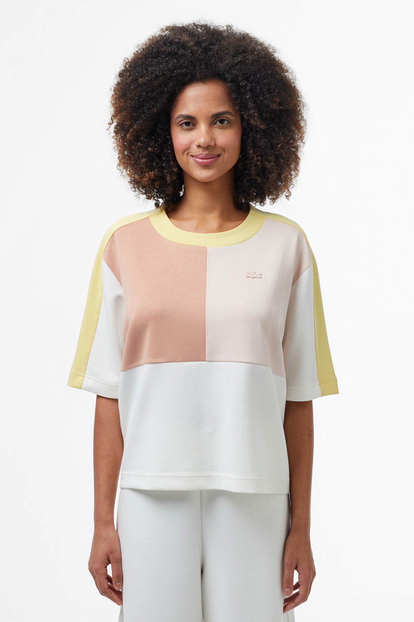 Женская розовая футболка Розовый 38 Lacoste TF0522HCZ Женская розовая футболка Розовый 38 Lacoste TF0522HCZ