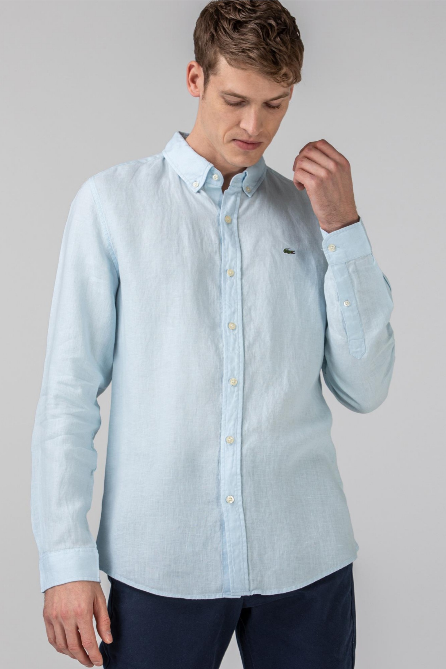 Мужская голубая рубашка Голубой 39 Lacoste CH0826L26M Мужская голубая рубашка Голубой 39 Lacoste CH0826L26M
