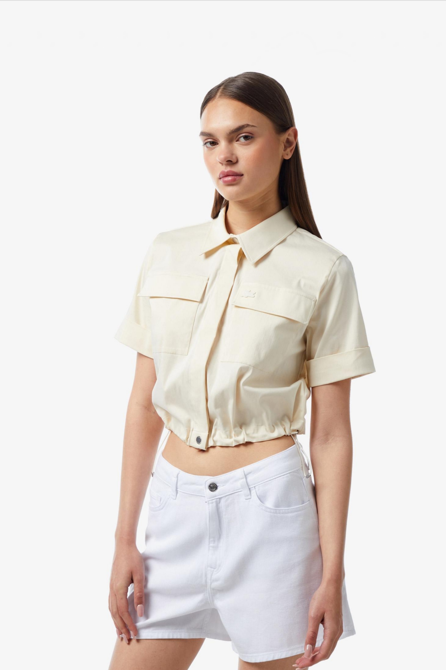 Женская бежевая рубашка Бежевый 40 Lacoste CF0401XFJ Женская бежевая рубашка Бежевый 40 Lacoste CF0401XFJ