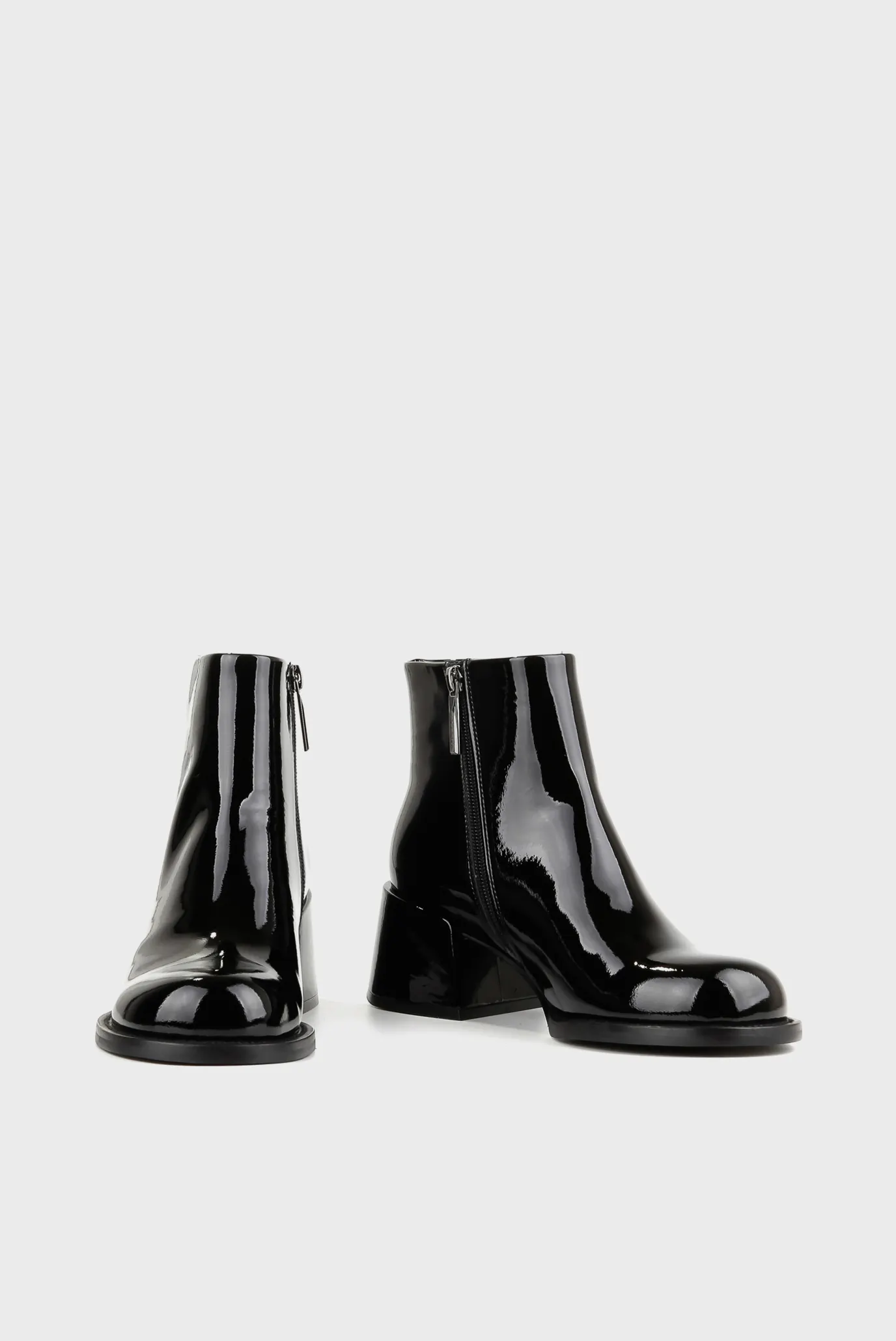 Женские черные лаковые ботильоны 3