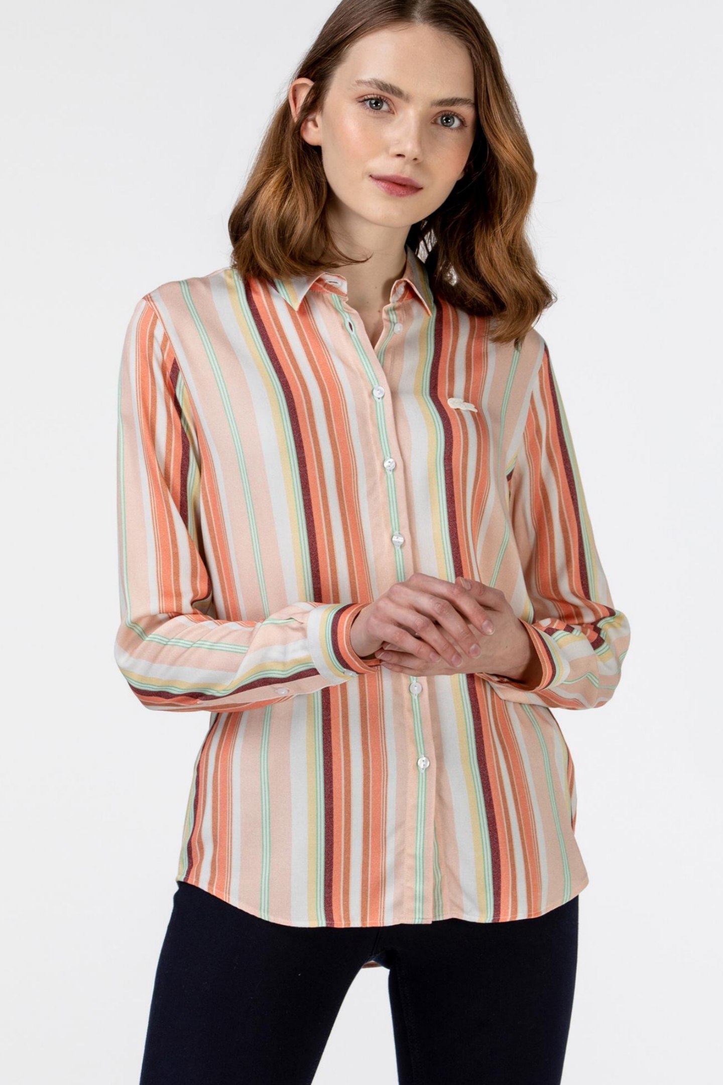 Женская белая рубашка Белый 40 Lacoste CF012525P Женская белая рубашка Белый 40 Lacoste CF012525P