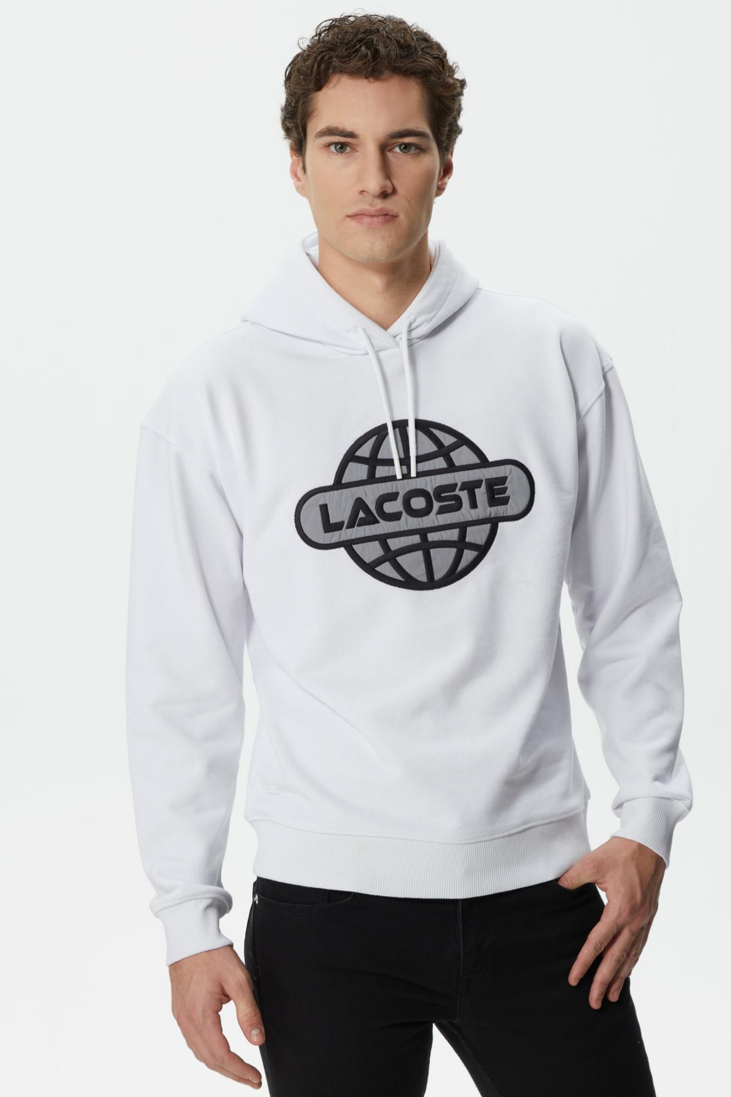 Мужская белая толстовка Белый M Lacoste SH240101B Мужская белая толстовка Белый M Lacoste SH240101B