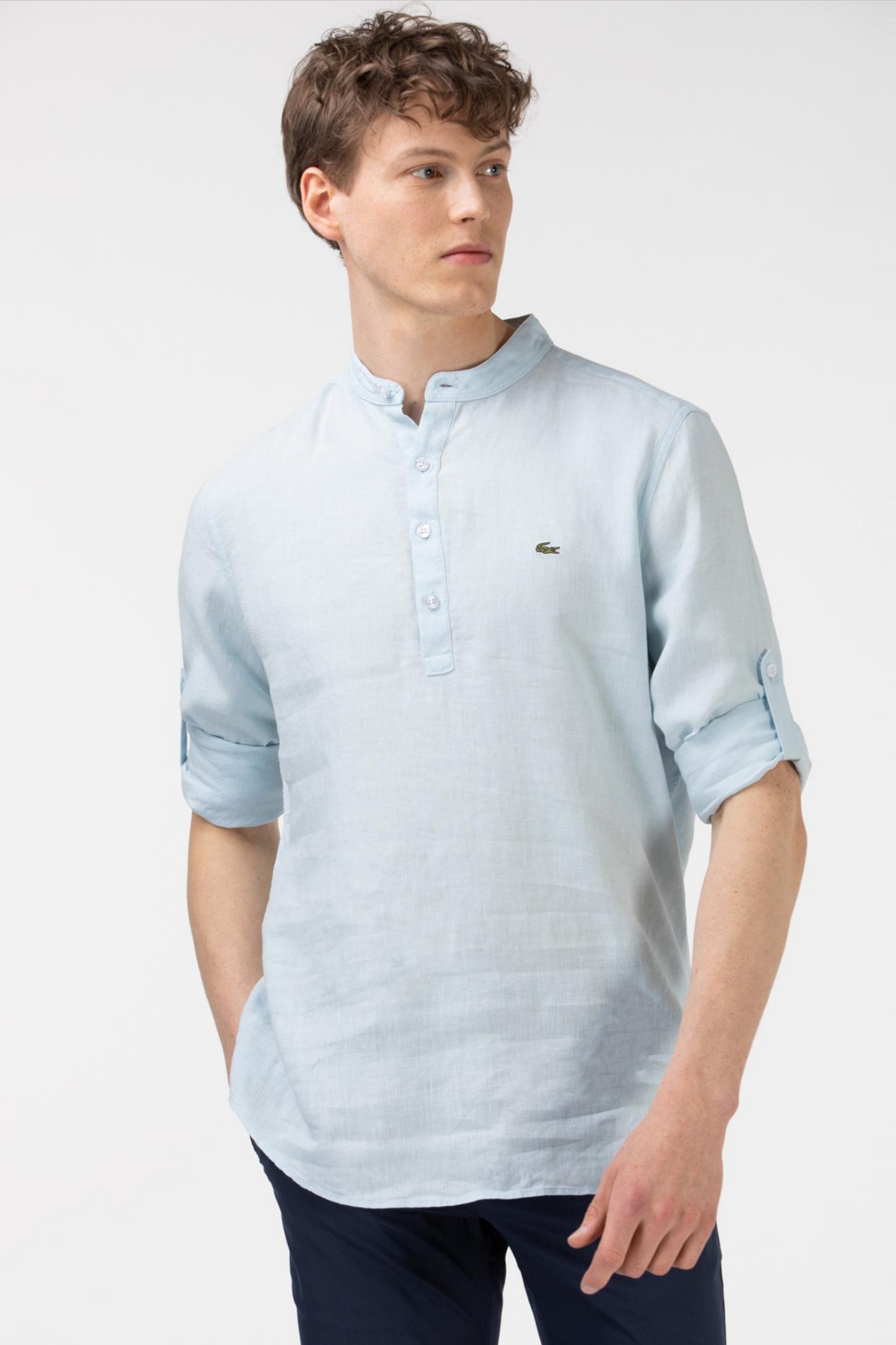 Мужская голубая рубашка Голубой 43 Lacoste CH092525M Мужская голубая рубашка Голубой 43 Lacoste CH092525M