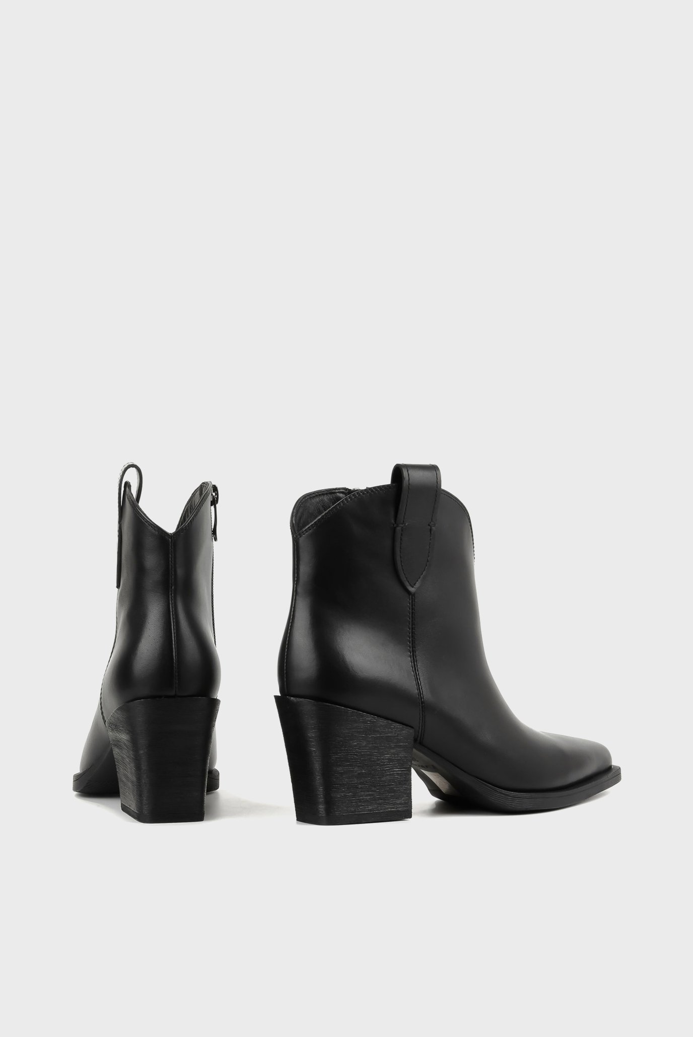 Жіночі чорні шкіряні ботильйони 5