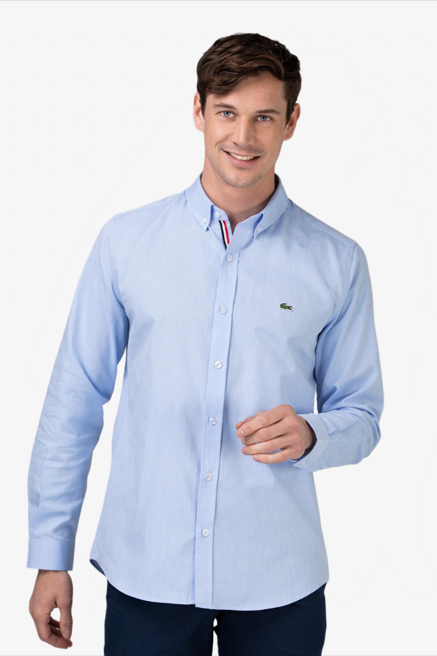 Мужская голубая рубашка Голубой 45 Lacoste CH010404M Мужская голубая рубашка Голубой 45 Lacoste CH010404M