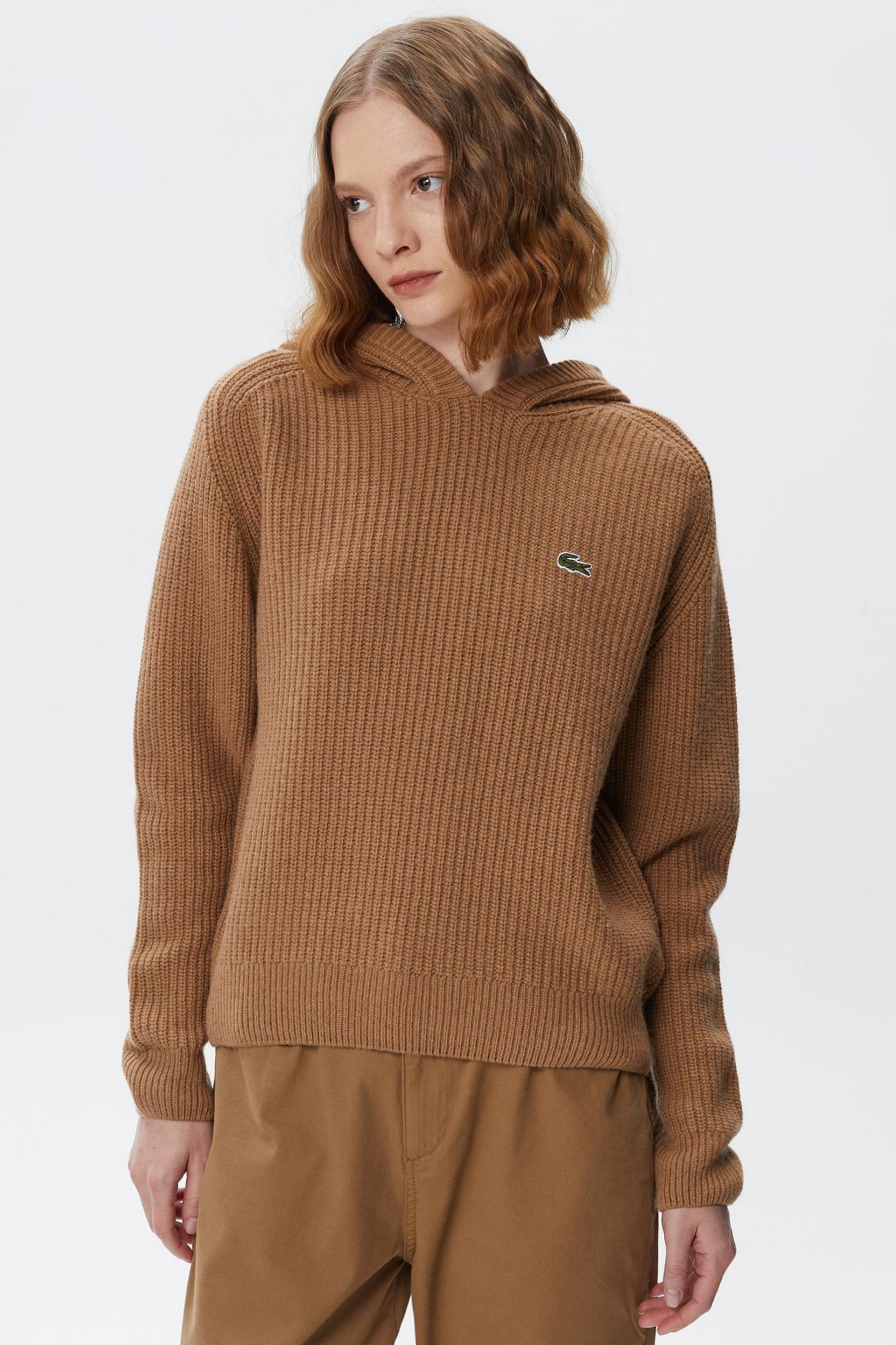 Женская коричневая толстовка. Коричневый 36 Lacoste AF241616K Женская коричневая толстовка. Коричневый 36 Lacoste AF241616K