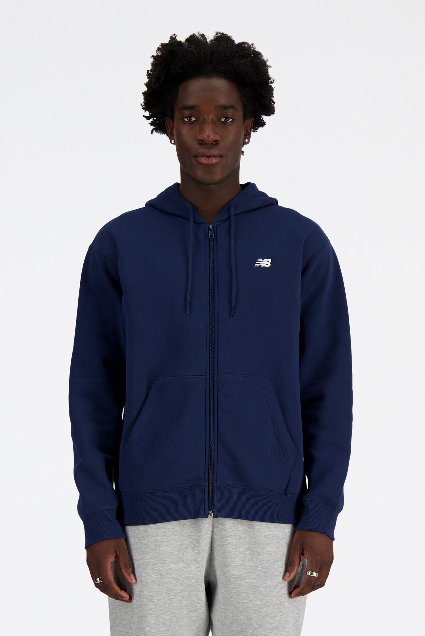 Мужское синее худи Sport Essentials Full Zip Синий XL New Balance MJ41502NNY Мужское синее худи Sport Essentials Full Zip Синий XL New Balance MJ41502NNY