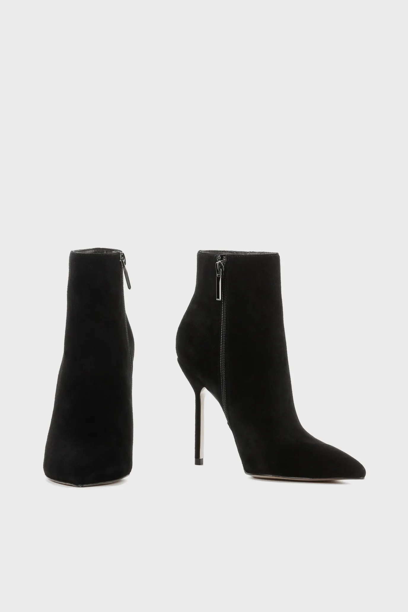 Женские черные замшевые ботильоны 4