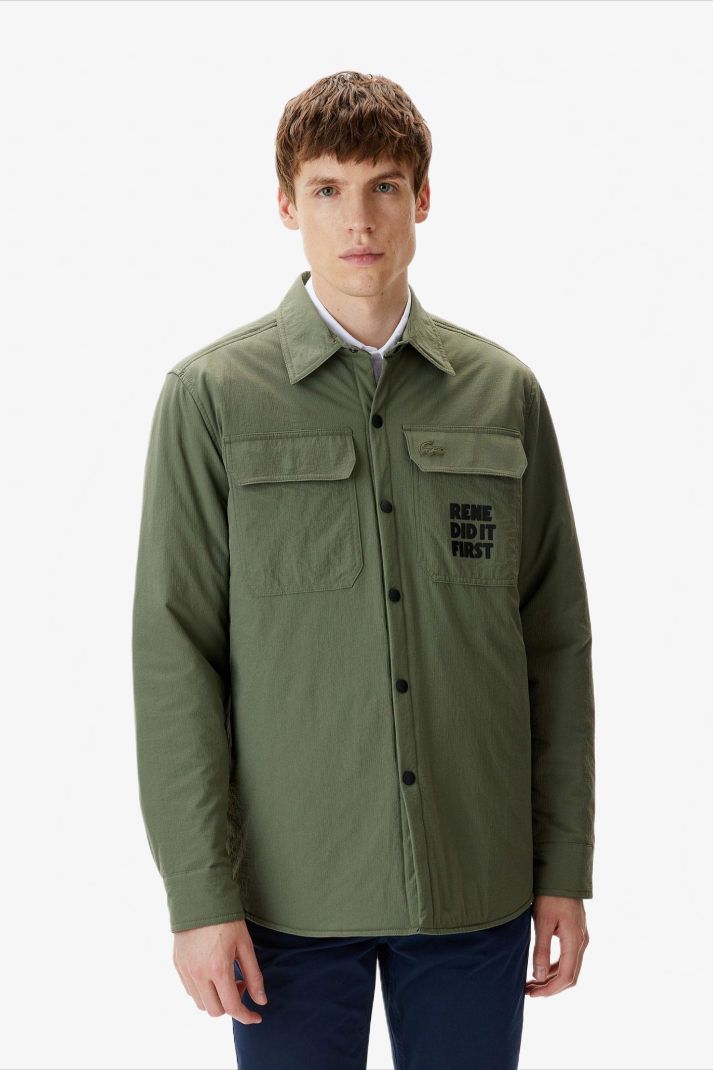 Мужская зеленая рубашка Зеленый 43 Lacoste CH0403316 Мужская зеленая рубашка Зеленый 43 Lacoste CH0403316