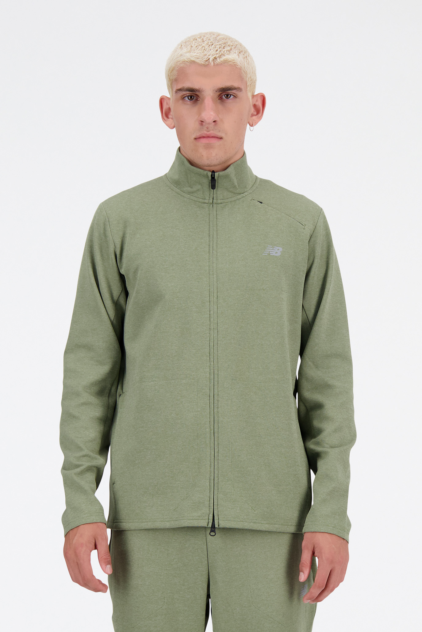 Мужская зеленая спортивная кофта NB Tech Knit Зеленый XL New Balance MJ41178DEK Мужская зеленая спортивная кофта NB Tech Knit Зеленый XL New Balance MJ41178DEK