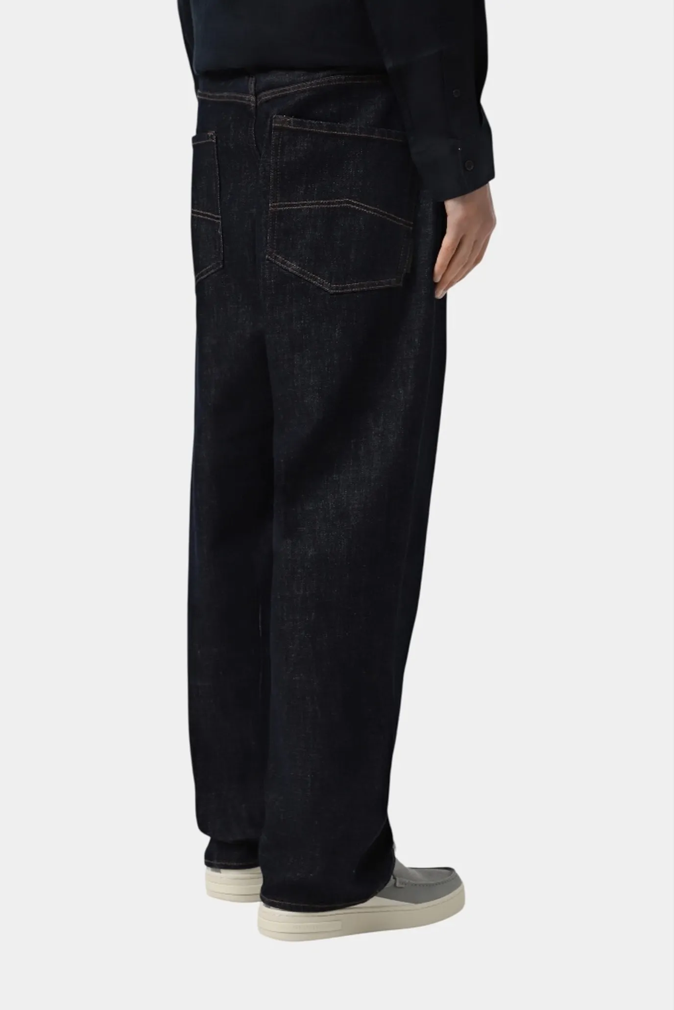 Мужские темно-синие джинсы 4