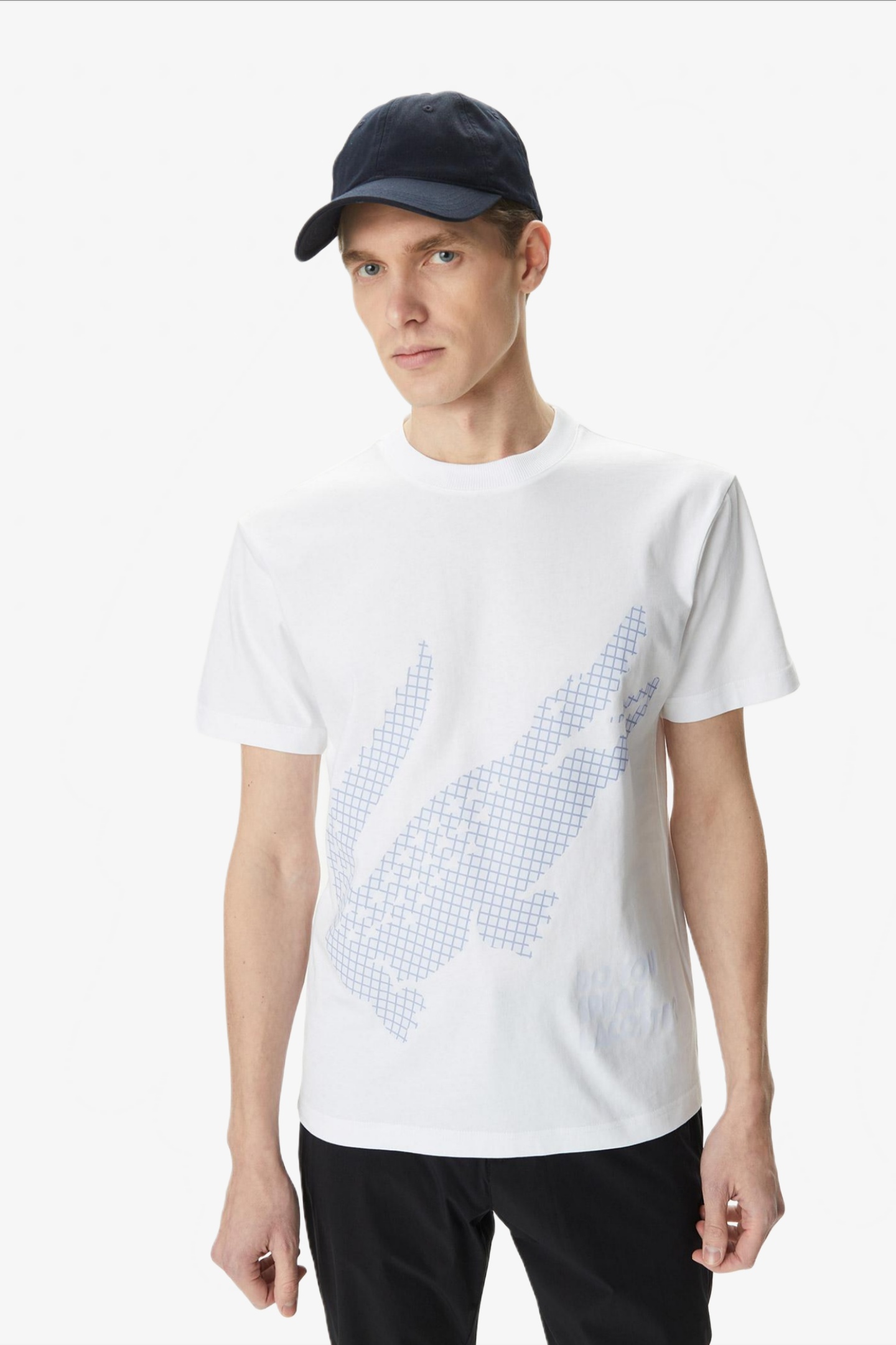 Мужская белая футболка Белый L Lacoste TH0410001 Мужская белая футболка Белый L Lacoste TH0410001