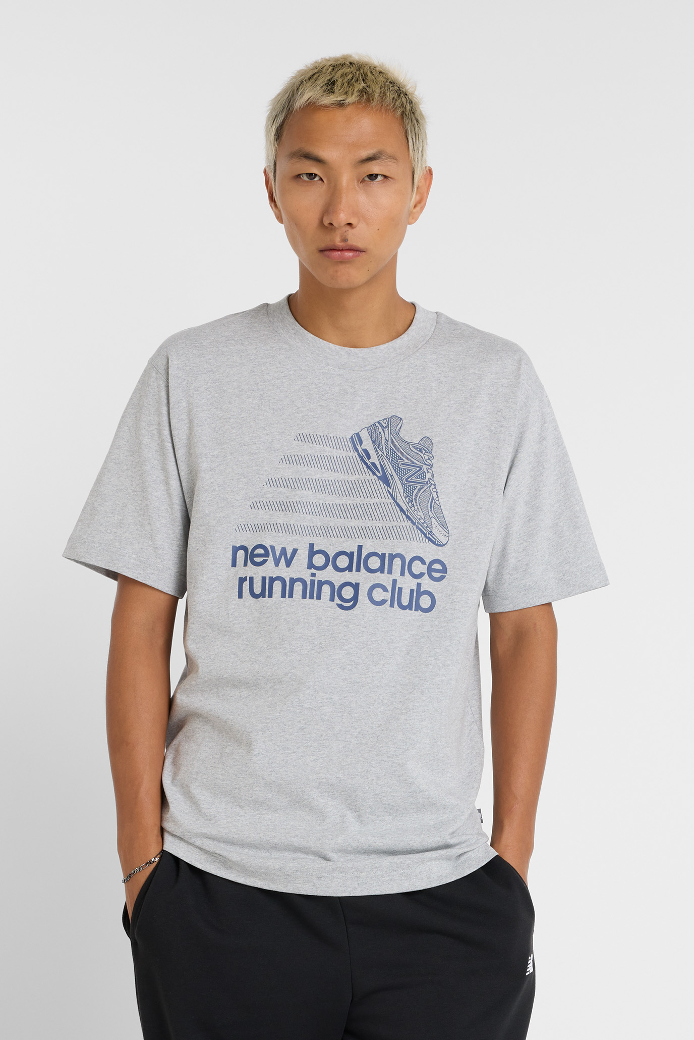 Мужская серая футболка Athletics Running Club Серый XXL New Balance MT51909AG Мужская серая футболка Athletics Running Club Серый XXL New Balance MT51909AG