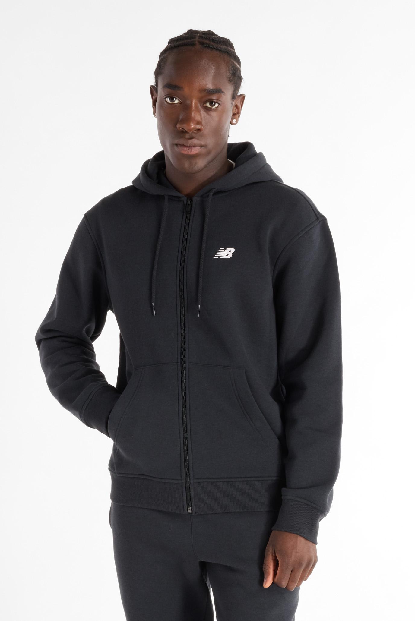 Мужское черное худи Sport Core Черный S New Balance MJ43902BK Мужское черное худи Sport Core Черный S New Balance MJ43902BK