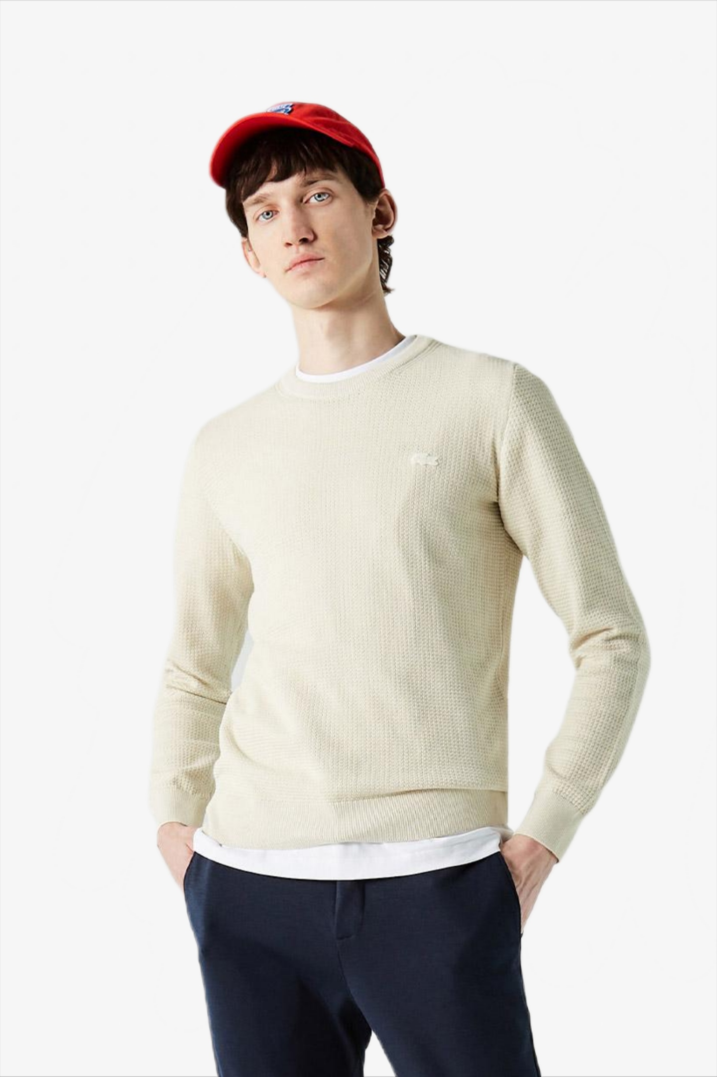 Мужской бежевый свитер Бежевый M Lacoste AH022121K Мужской бежевый свитер Бежевый M Lacoste AH022121K