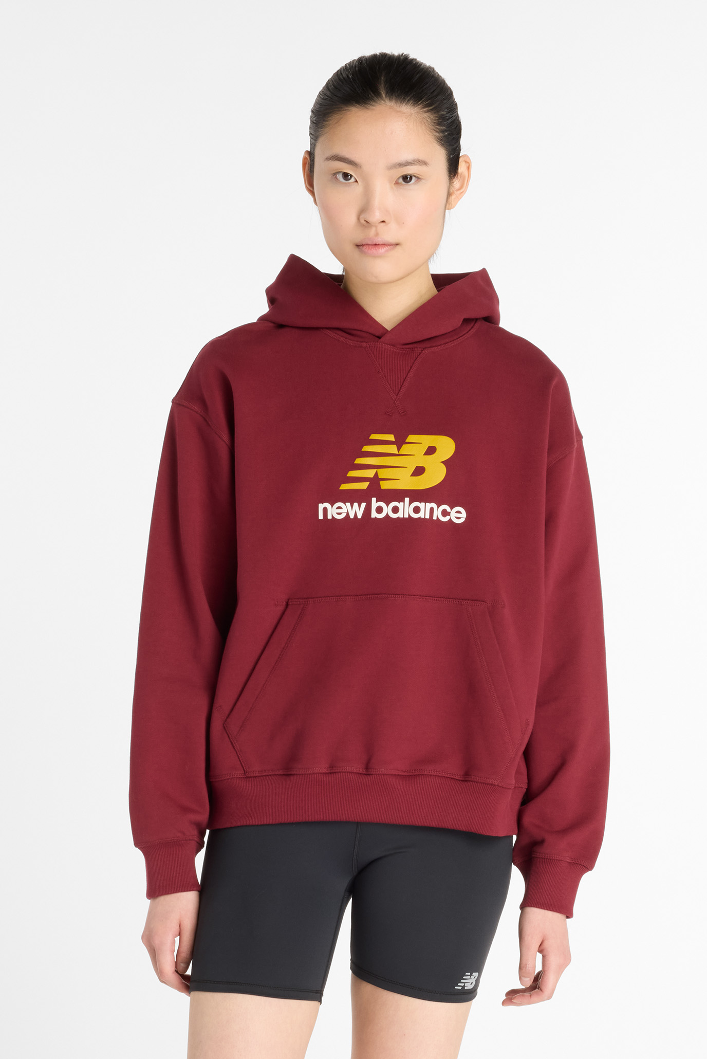 Женское бордовое худи Athletics French Terry Logo Бордовый XL New Balance WT51501MHB Женское бордовое худи Athletics French Terry Logo Бордовый XL New Balance WT51501MHB