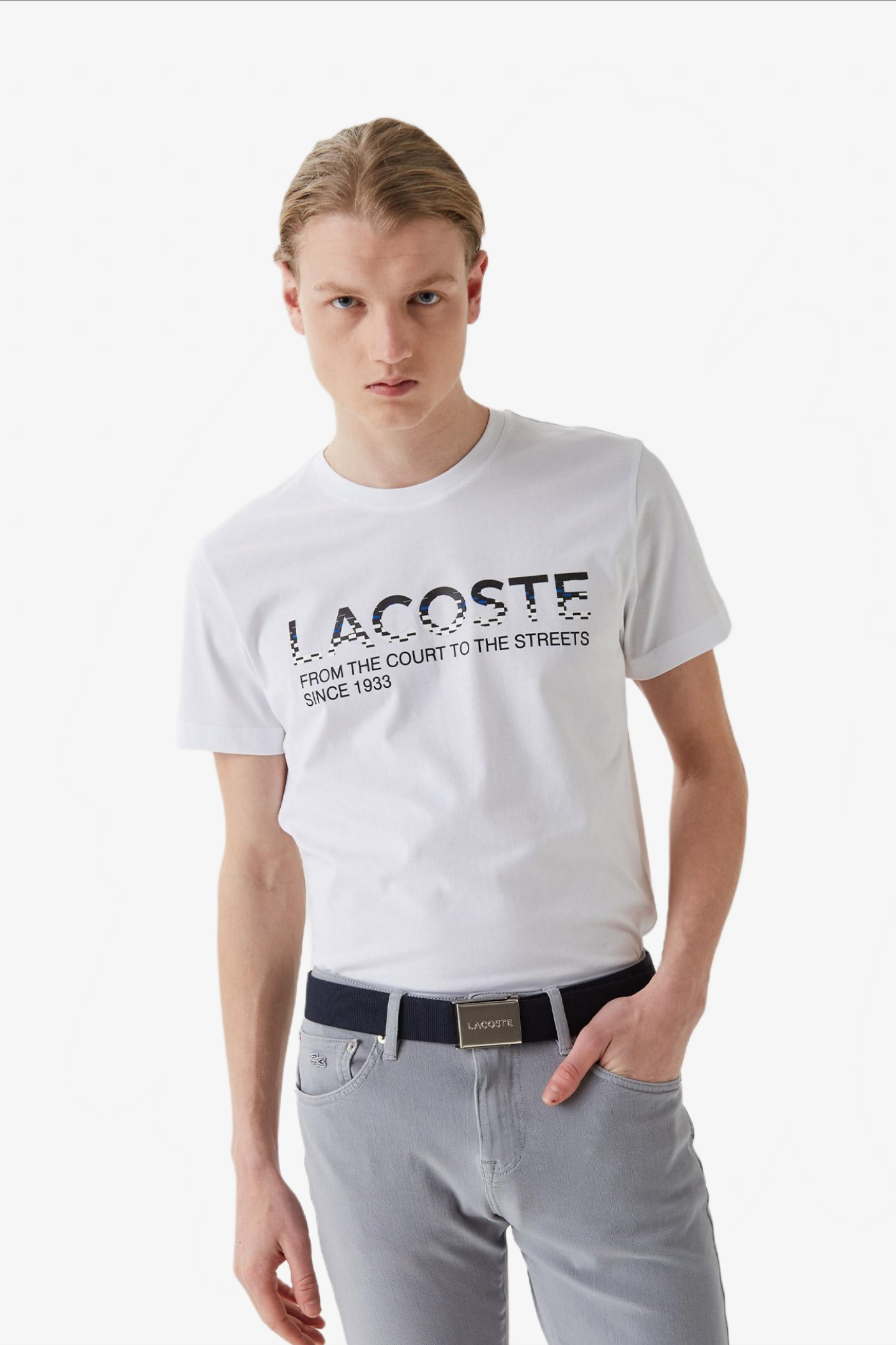 Мужская белая футболка Белый S Lacoste TH030606B Мужская белая футболка Белый S Lacoste TH030606B