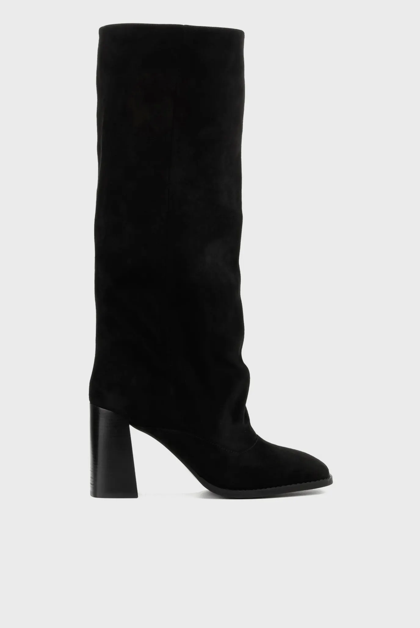 Жіночі чорні замшеві чоботи 1