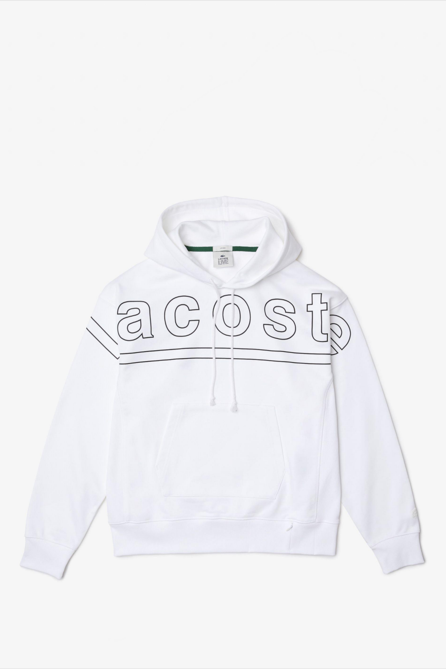 Мужская белая толстовка Белый M Lacoste SH7362001 Мужская белая толстовка Белый M Lacoste SH7362001