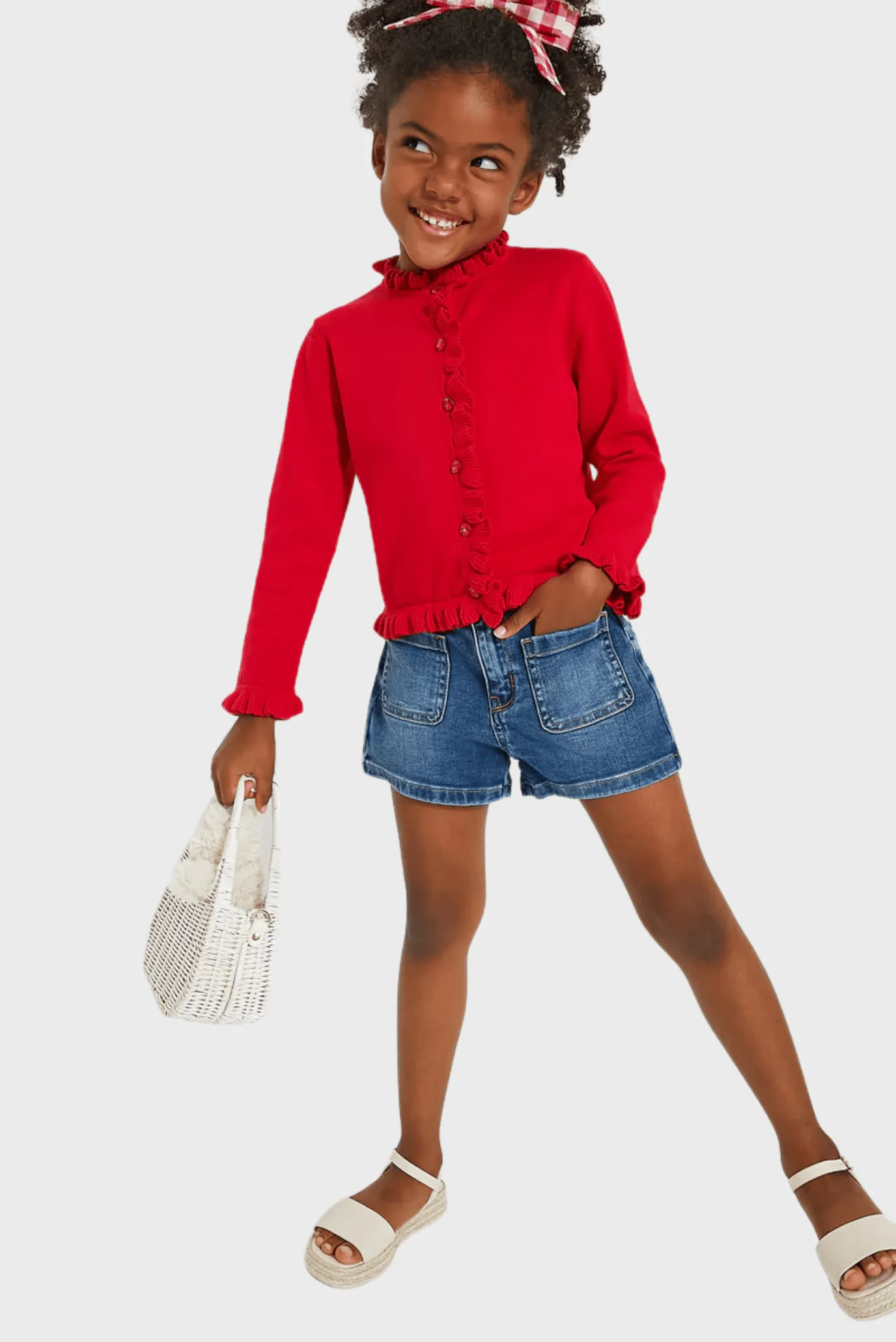 Дитячий червоний кардиган 3