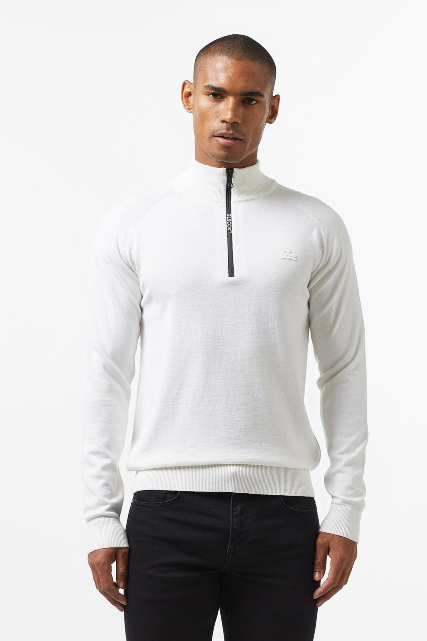 Мужской белый свитер Белый L Lacoste AH251770V Мужской белый свитер Белый L Lacoste AH251770V
