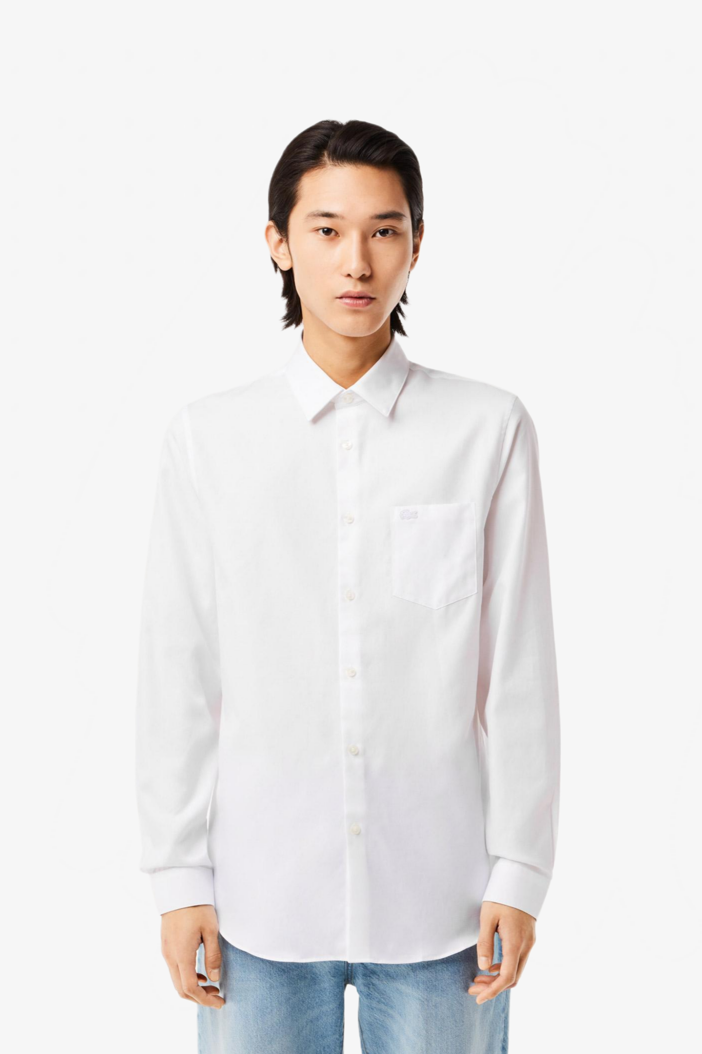 Мужская белая рубашка Белый 39 Lacoste CH8522001 Мужская белая рубашка Белый 39 Lacoste CH8522001