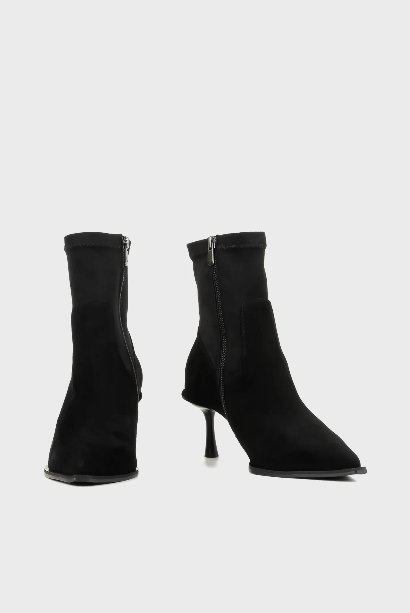 Женские черные замшевые ботильоны 4