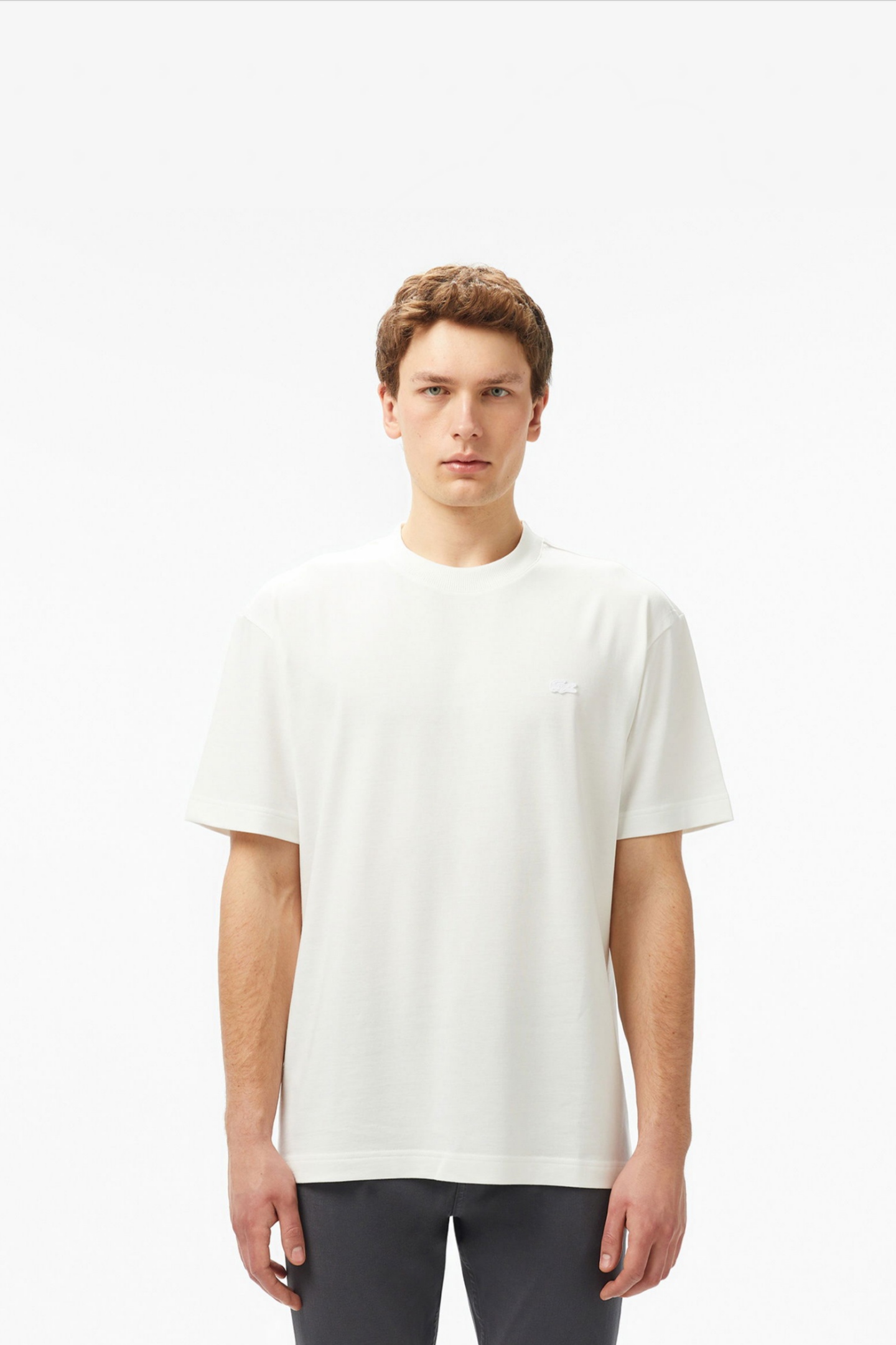 Мужская белая футболка Белый M-L Lacoste TH054170V Мужская белая футболка Белый M-L Lacoste TH054170V