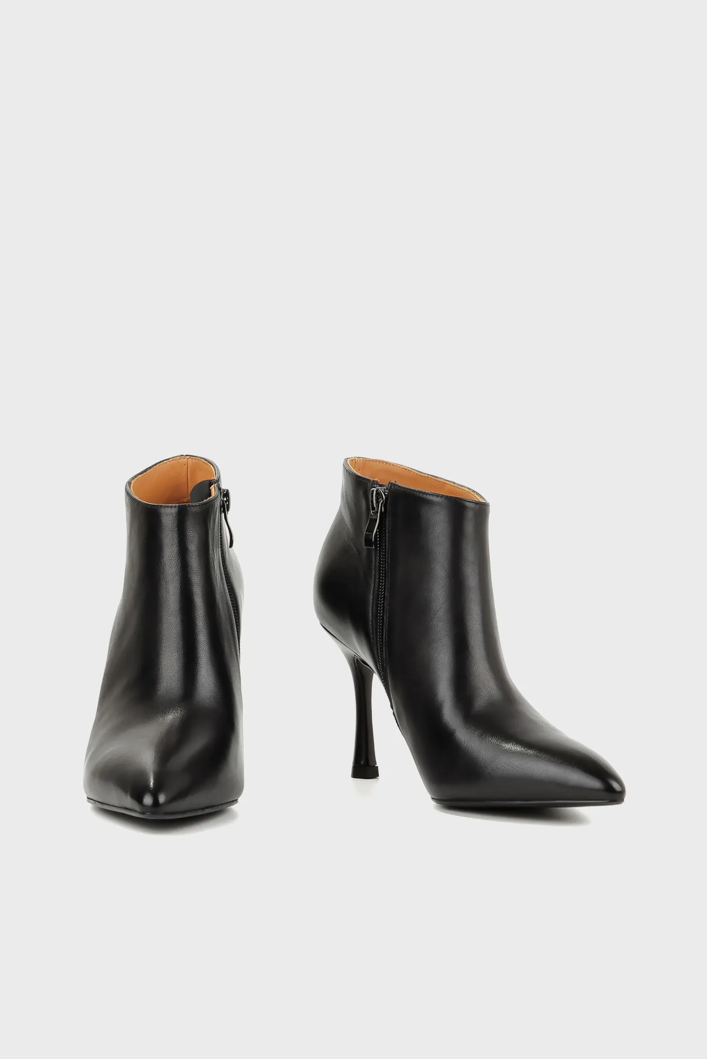 Женские черные кожаные ботильоны 3