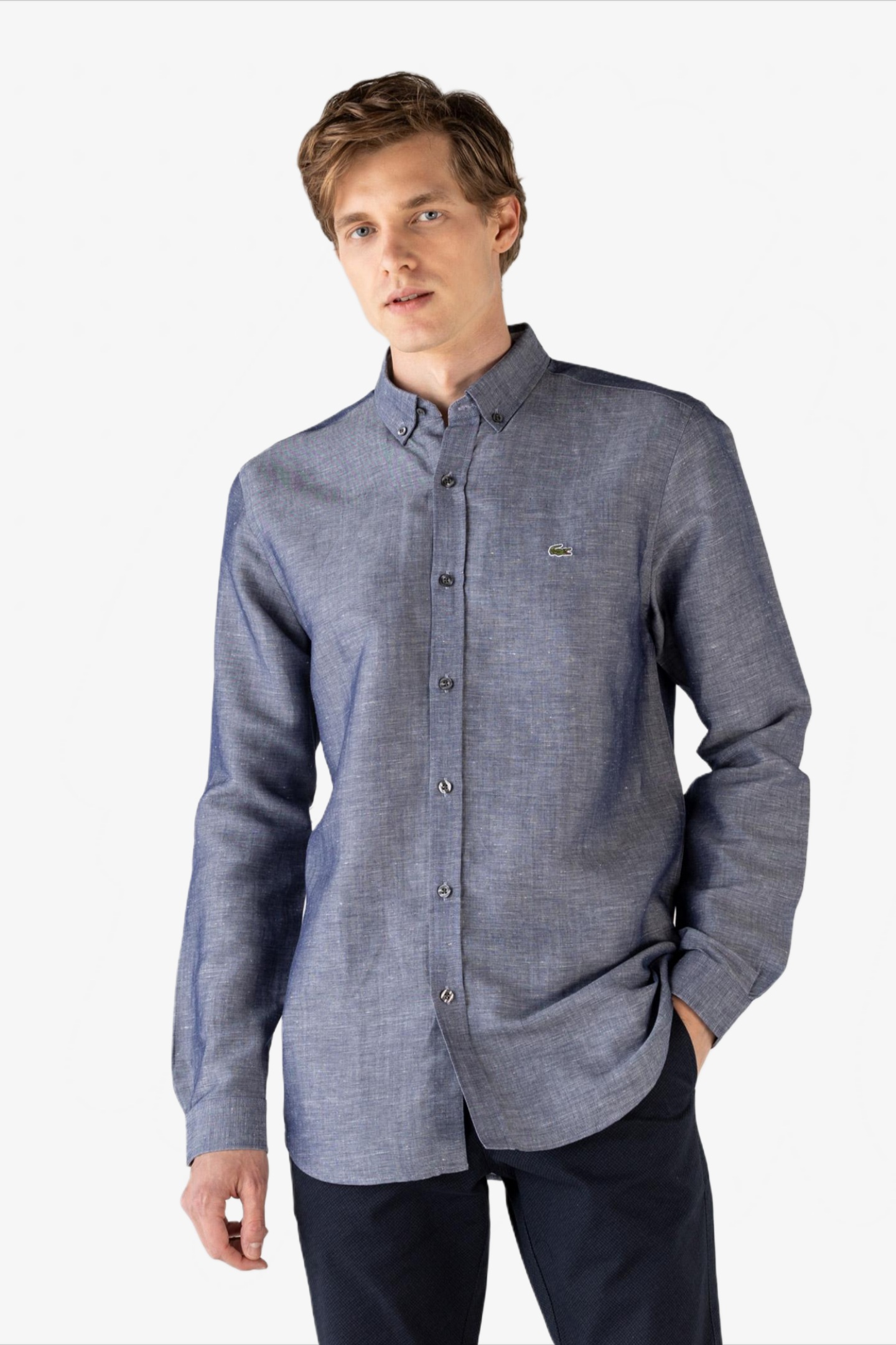 Мужская серая рубашка Серый 41 Lacoste CH019494L Мужская серая рубашка Серый 41 Lacoste CH019494L