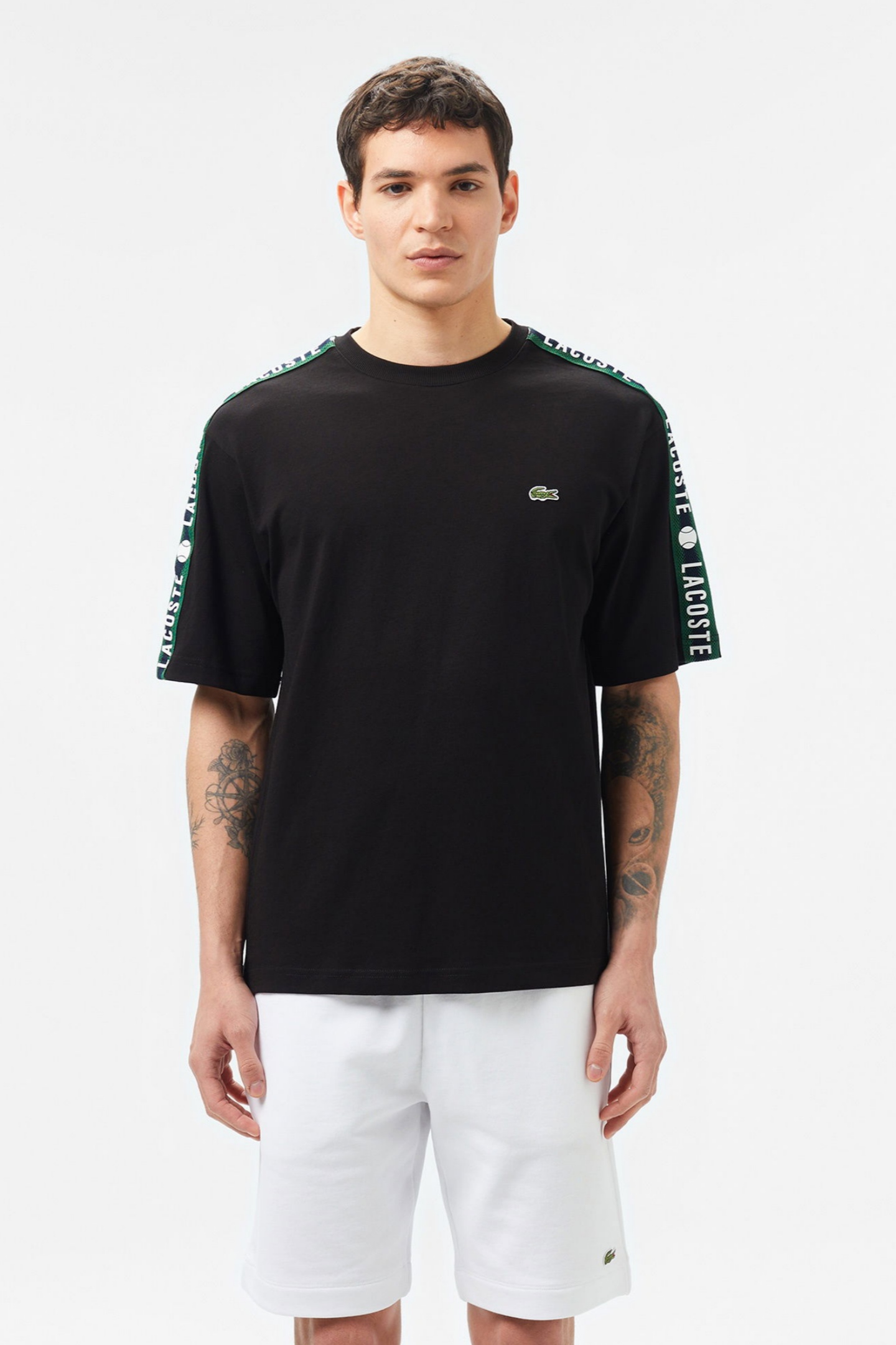 Мужская черная футболка Черный L-XL Lacoste TH0512031 Мужская черная футболка Черный L-XL Lacoste TH0512031