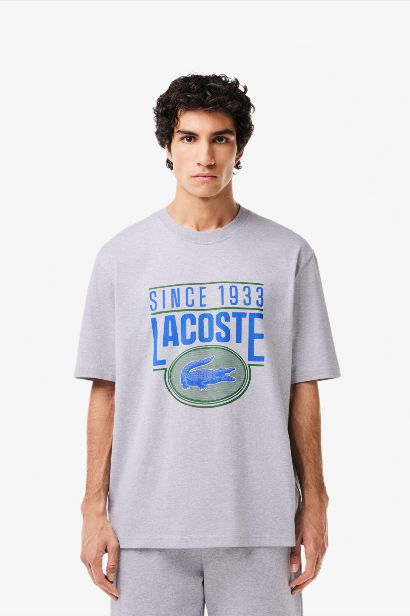 Мужская серая футболка Серый XS Lacoste TH7315CCA Мужская серая футболка Серый XS Lacoste TH7315CCA
