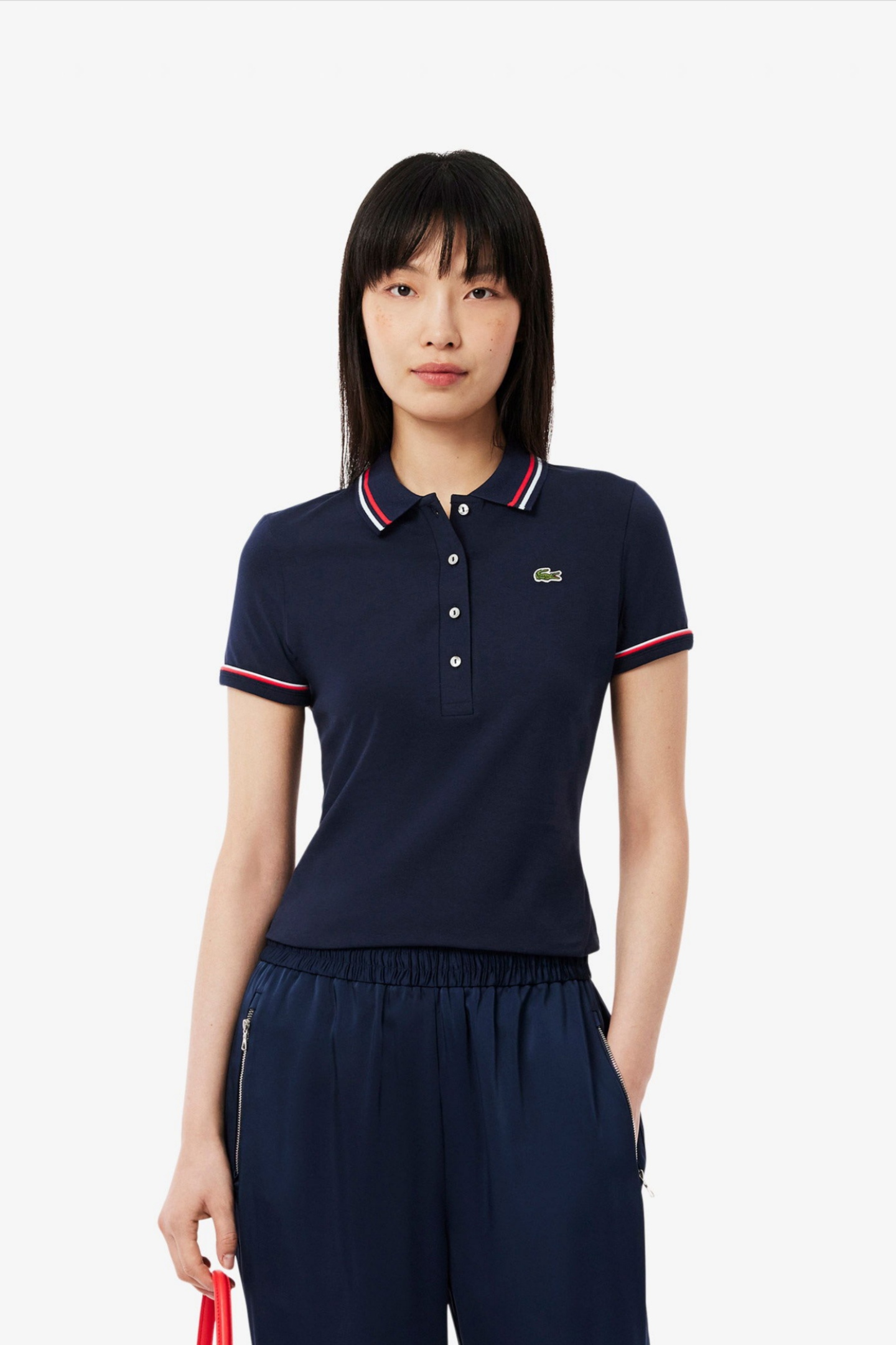 Женское синее поло Синий 40 Lacoste DF9599GWI Женское синее поло Синий 40 Lacoste DF9599GWI