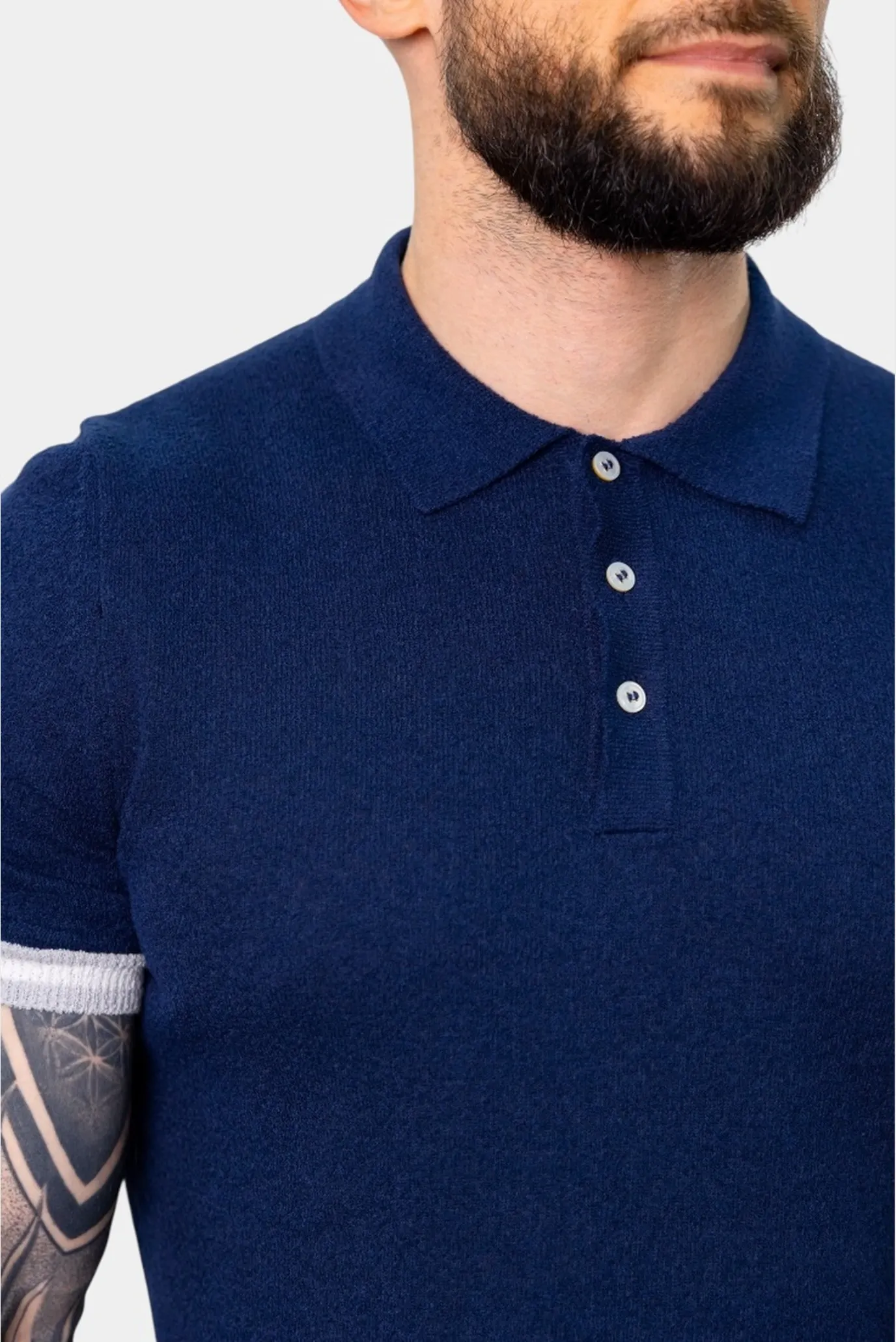 Чоловіча синє поло 5