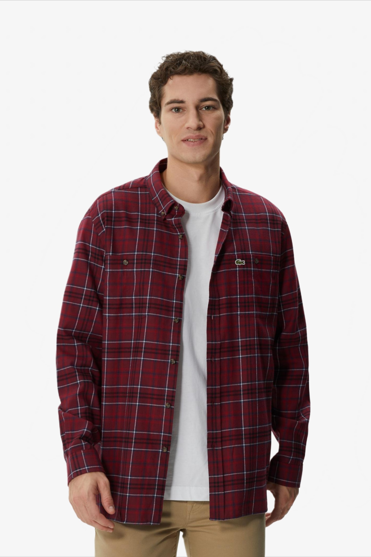 Мужская бордовая рубашка Бордовый 39 Lacoste CH242828R Мужская бордовая рубашка Бордовый 39 Lacoste CH242828R