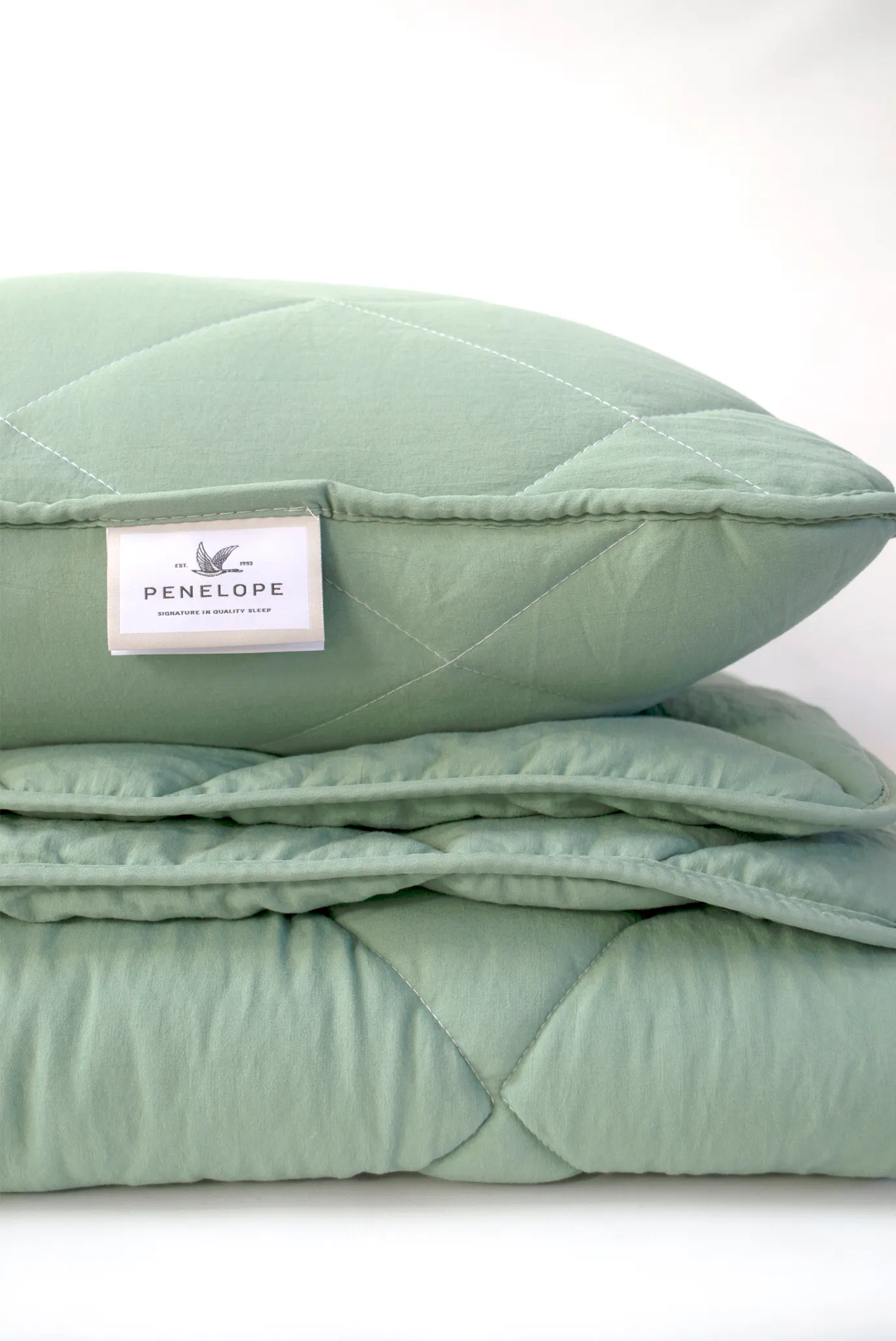 Набір ковдра з подушкою Penelope - Colors in Comfort green зелений полуторний 4