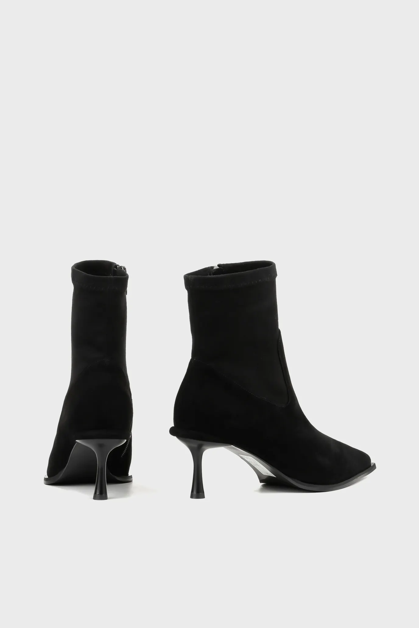 Женские черные замшевые ботильоны 5