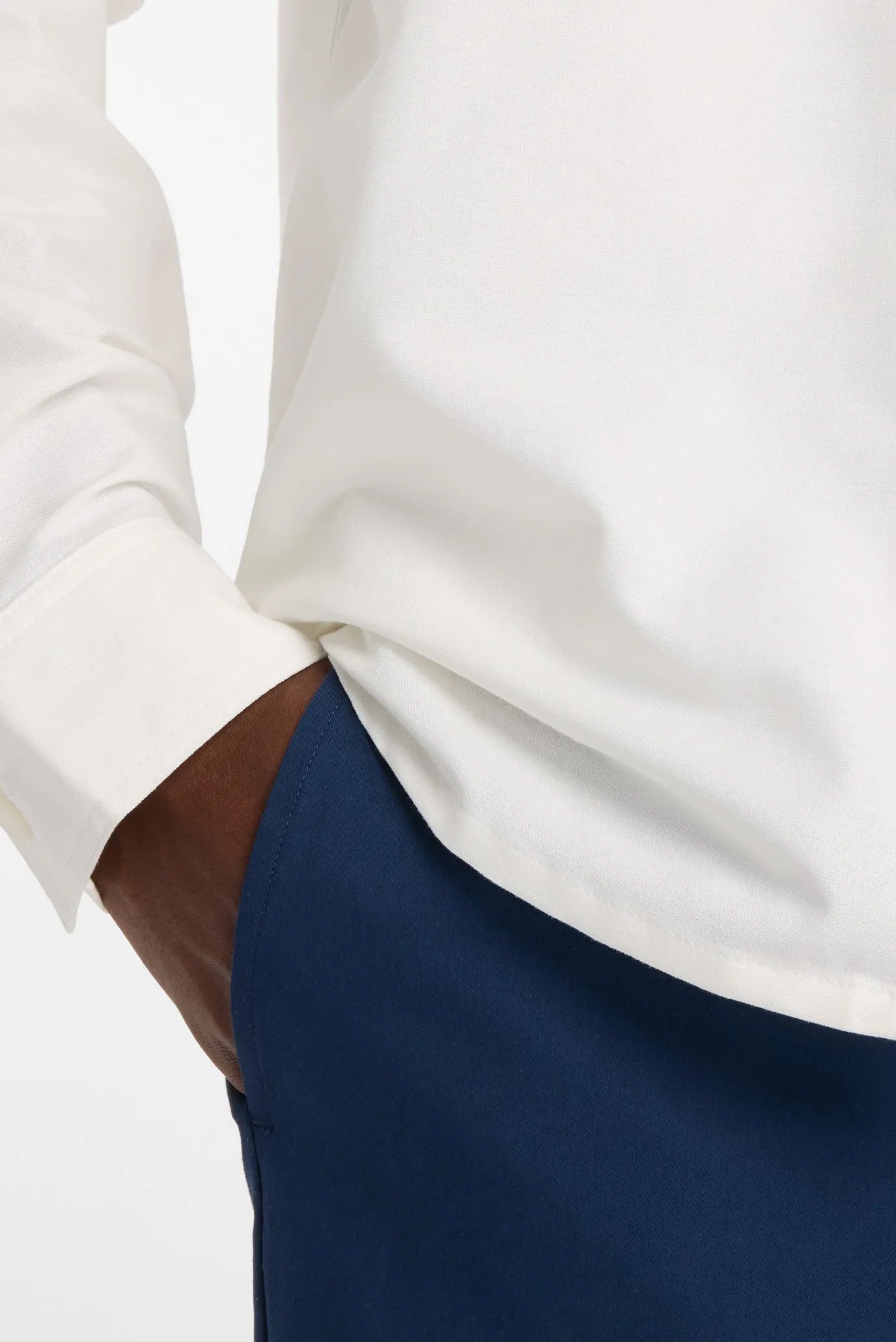 Мужская белая рубашка Oxford 7