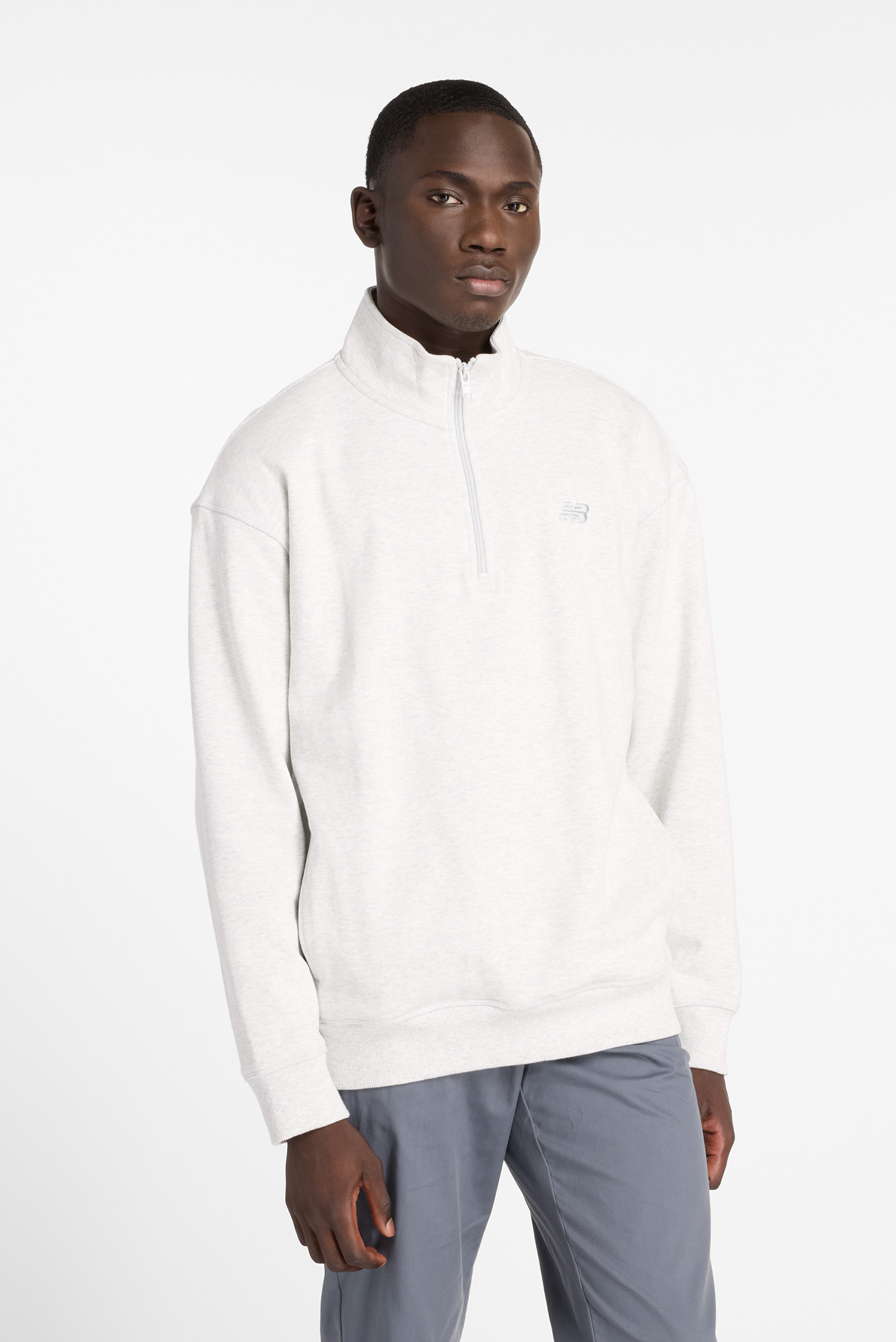 Мужской серый реглан Athletics Fleece Белый L New Balance MT43501AHH Мужской серый реглан Athletics Fleece Белый L New Balance MT43501AHH