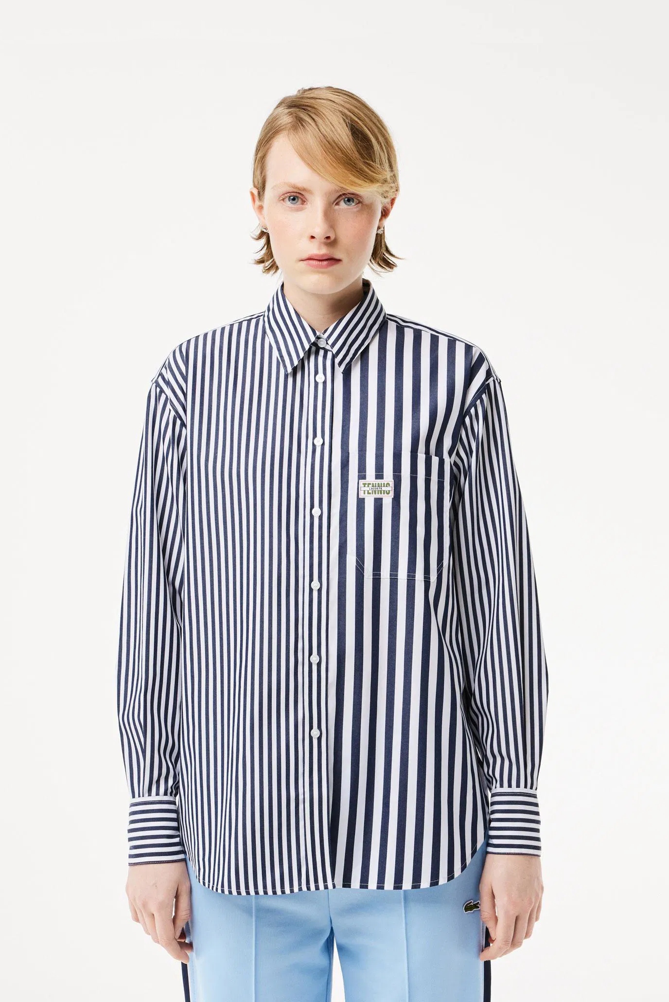 Женская синяя рубашка Синий 36 Lacoste CF0788525 Женская синяя рубашка Синий 36 Lacoste CF0788525