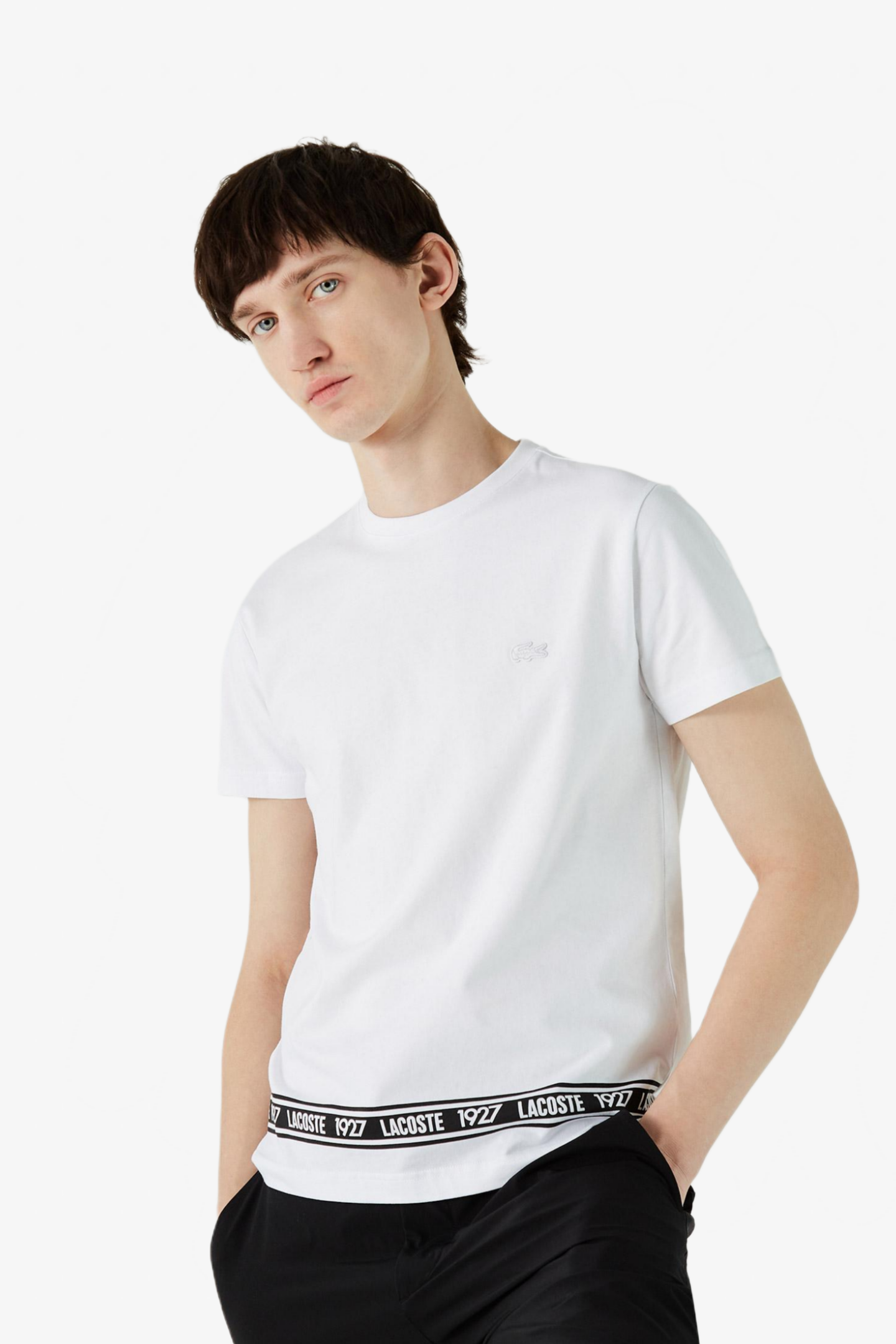 Мужская белая футболка Белый S Lacoste TH024646B Мужская белая футболка Белый S Lacoste TH024646B
