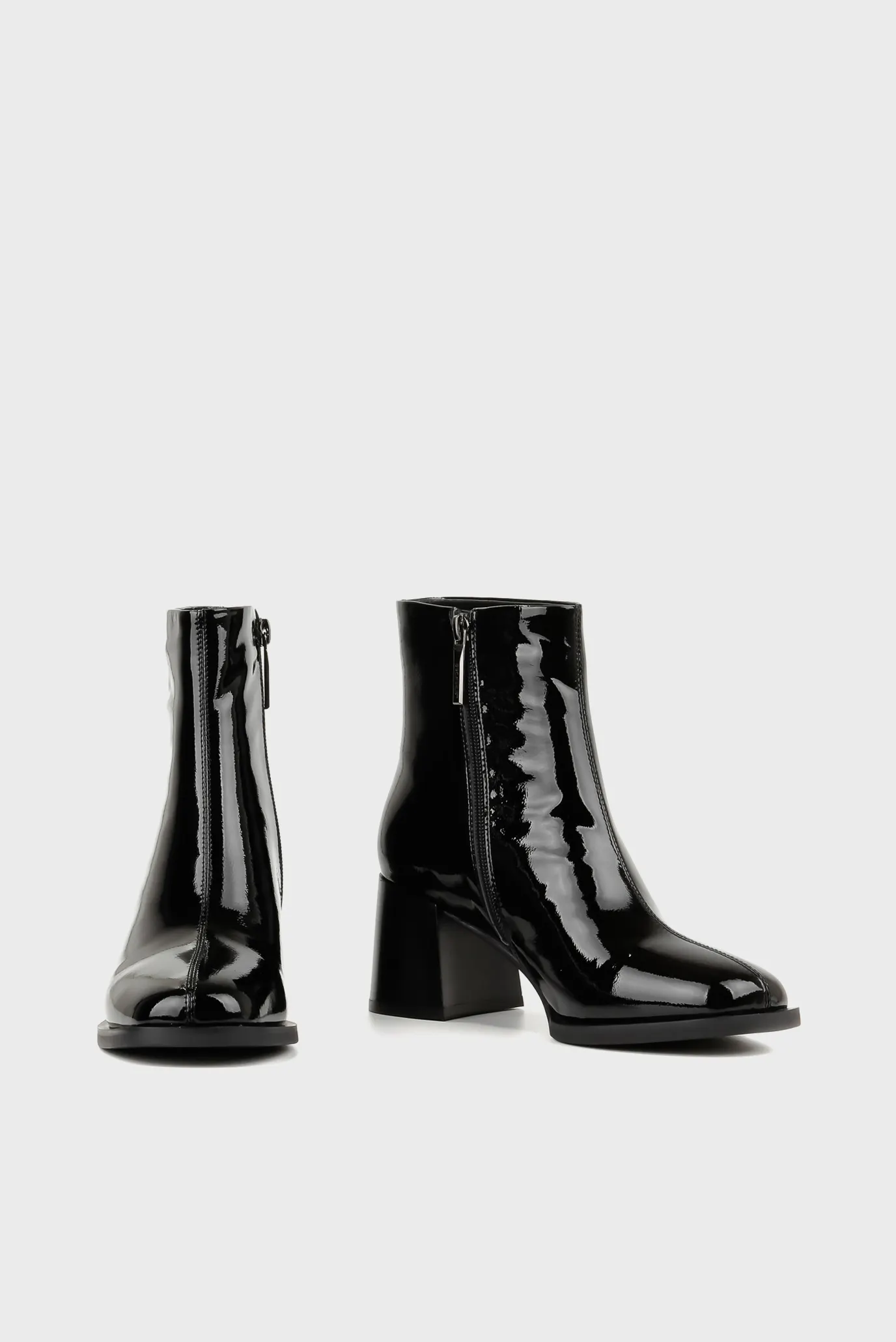Жіночі чорні лакові ботильйони 3