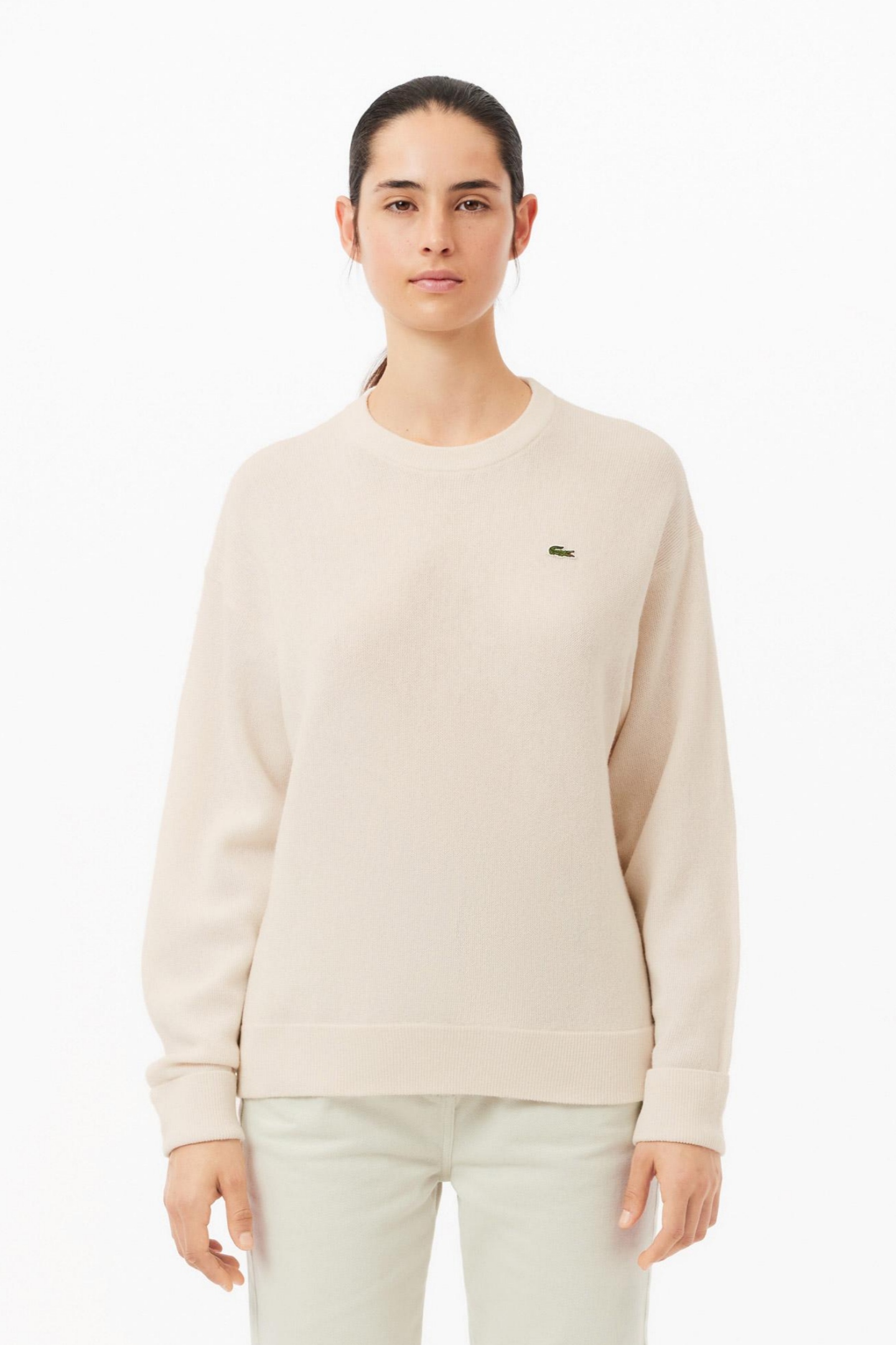 Женский белый свитер Белый 38 Lacoste AF955170V Женский белый свитер Белый 38 Lacoste AF955170V