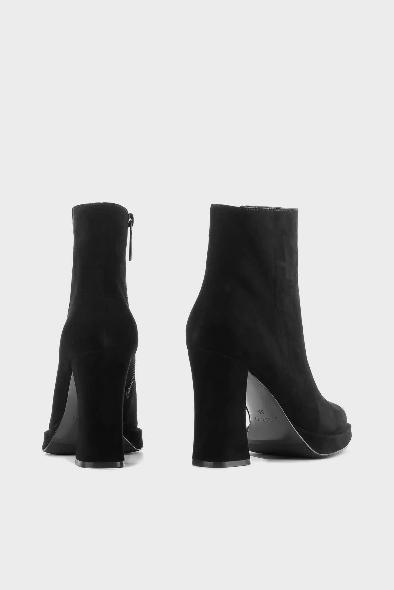 Женские черные замшевые ботильоны 4