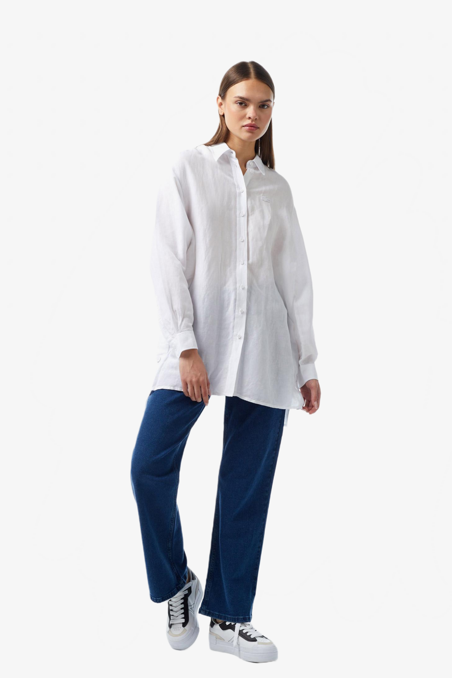 Женская белая рубашка Белый 34 Lacoste CF0406001 Женская белая рубашка Белый 34 Lacoste CF0406001